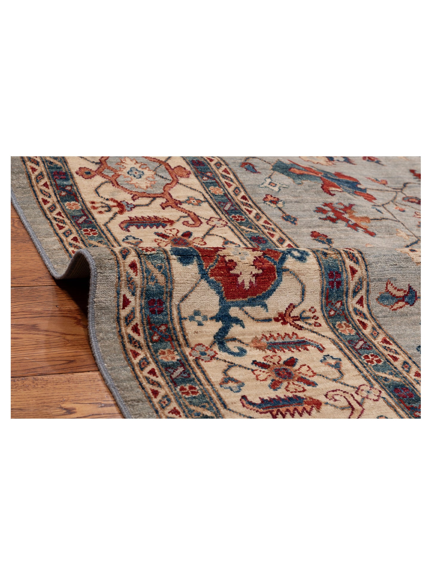 Sultan 153771 Silver Ivory 8.1x9.8 Hand Knotted Rug