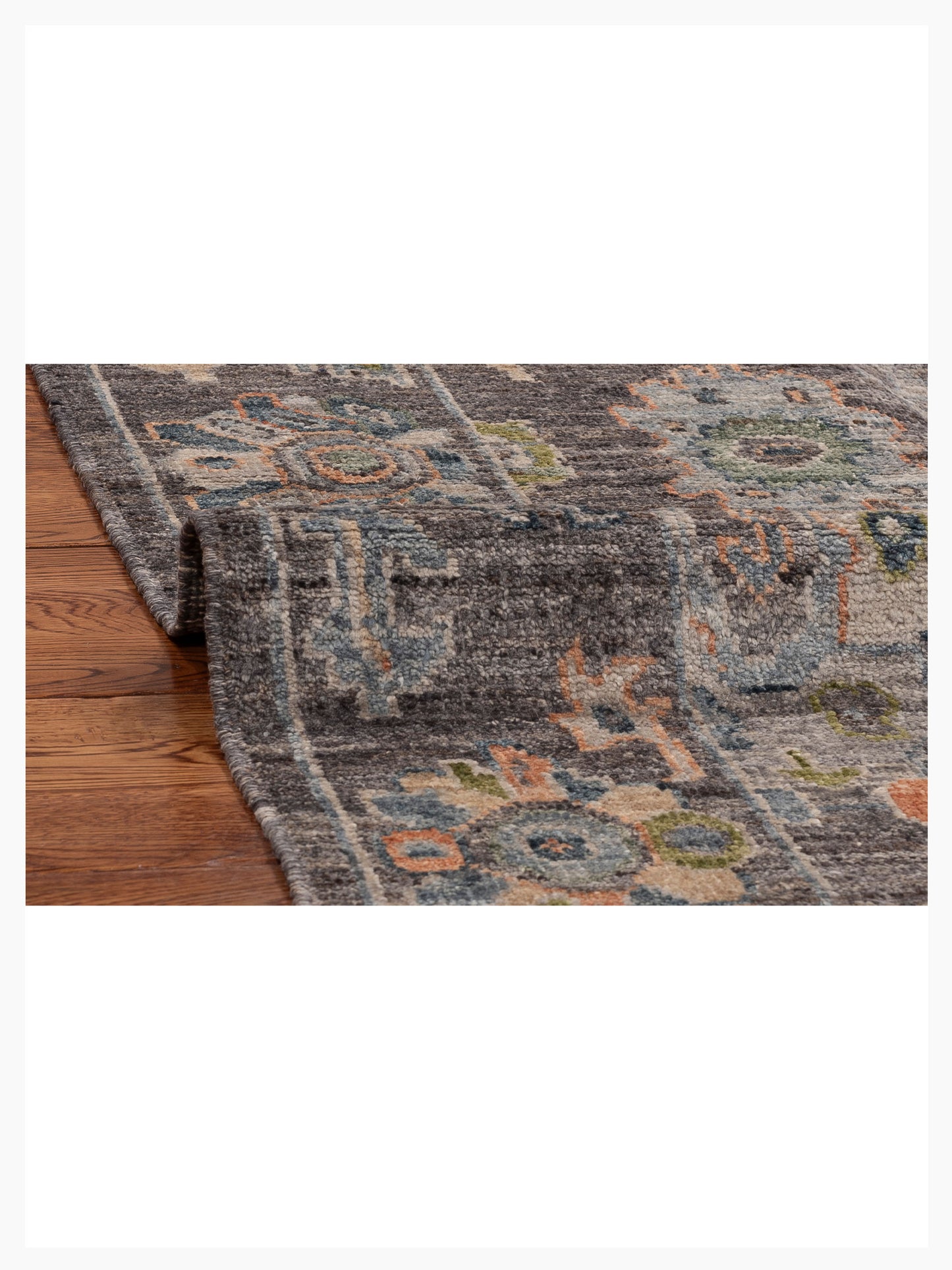 Angora Oushak 153775 Gray Gray 4.1x6.4 Hand Knotted Rug