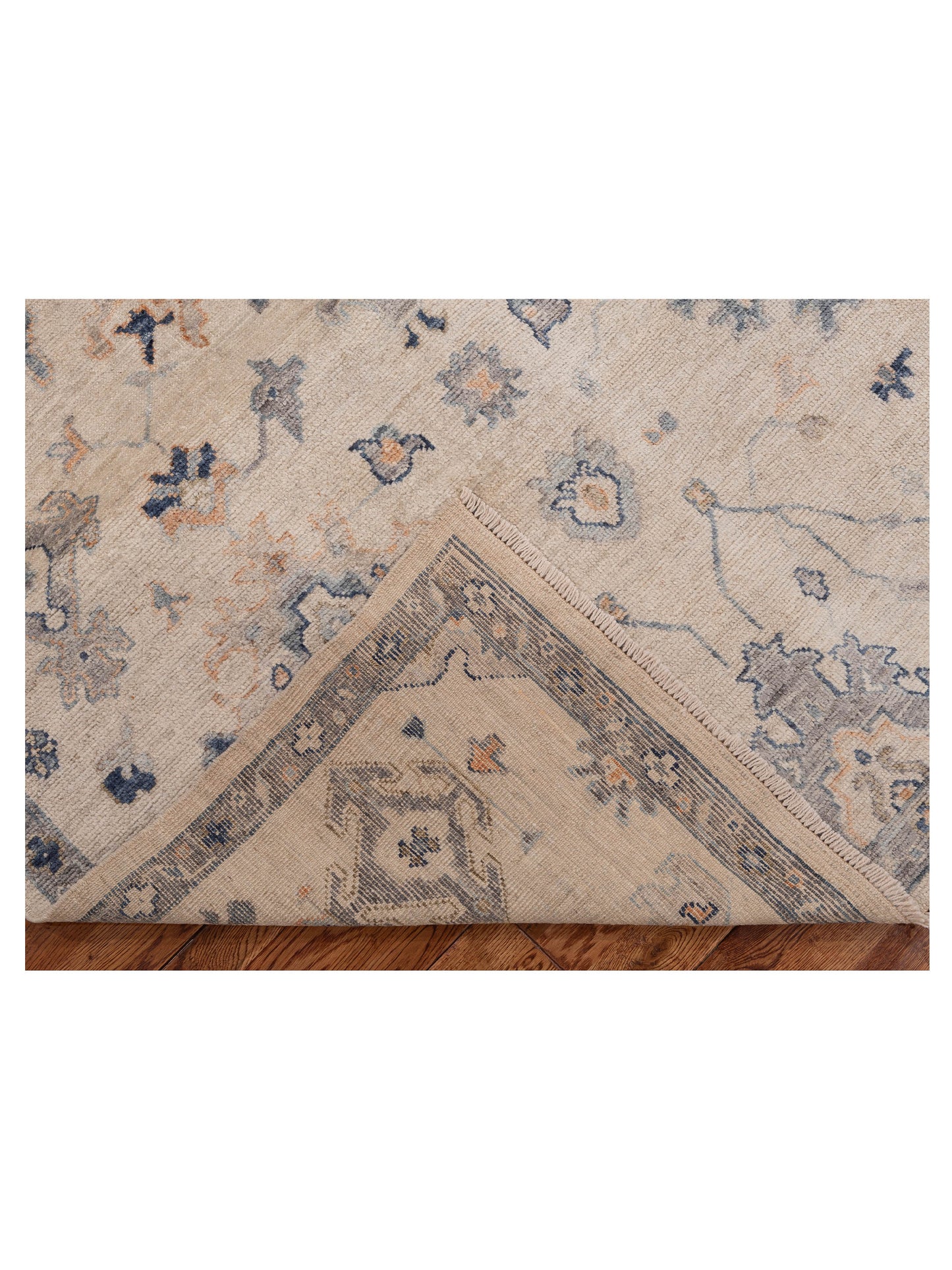 Angora Oushak 153779 Ivory Gray 4.11x7.9 Hand Knotted Rug