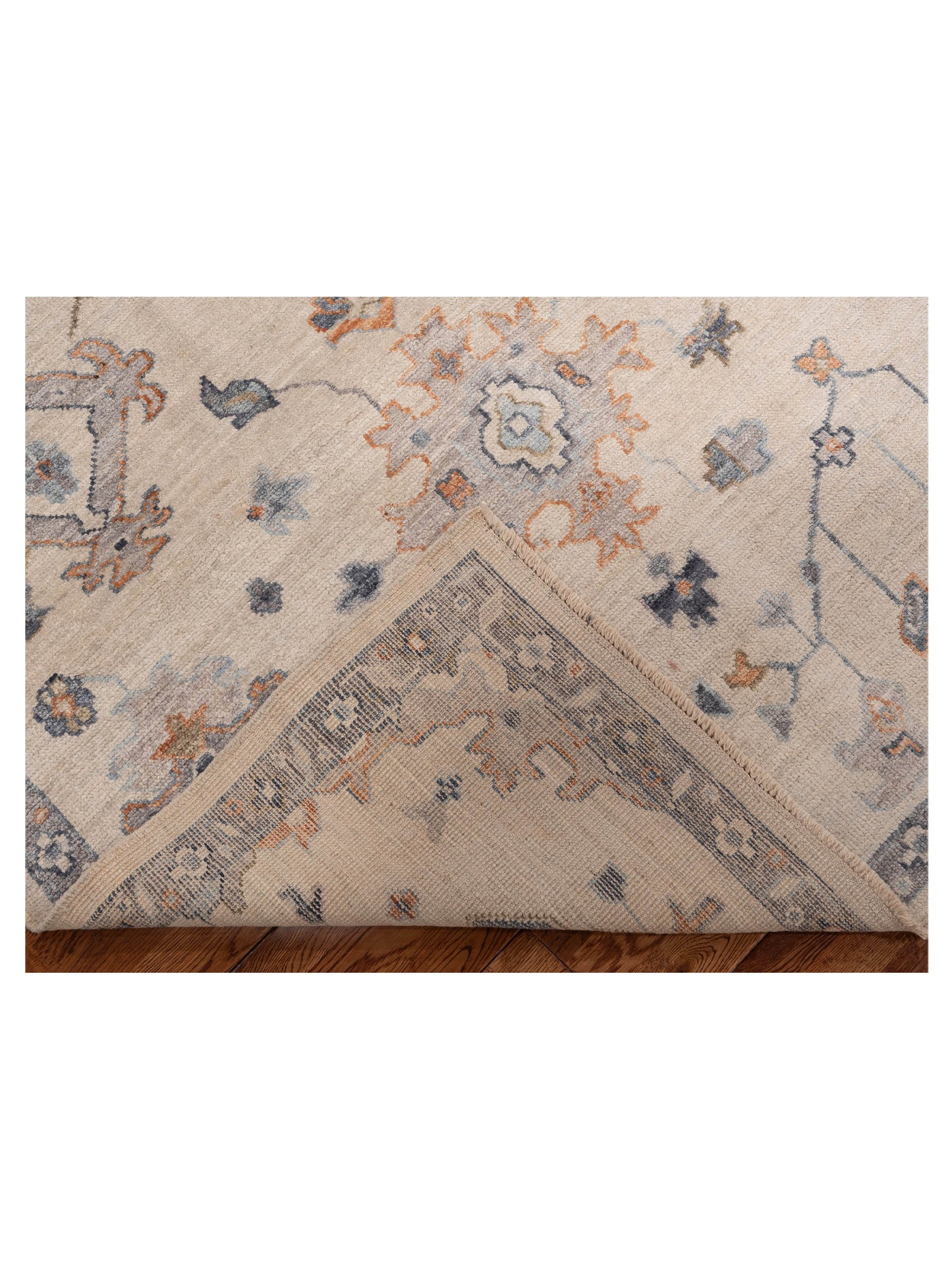 Angora Oushak 153790 Ivory Gray 8.1x9.9 Hand Knotted Rug