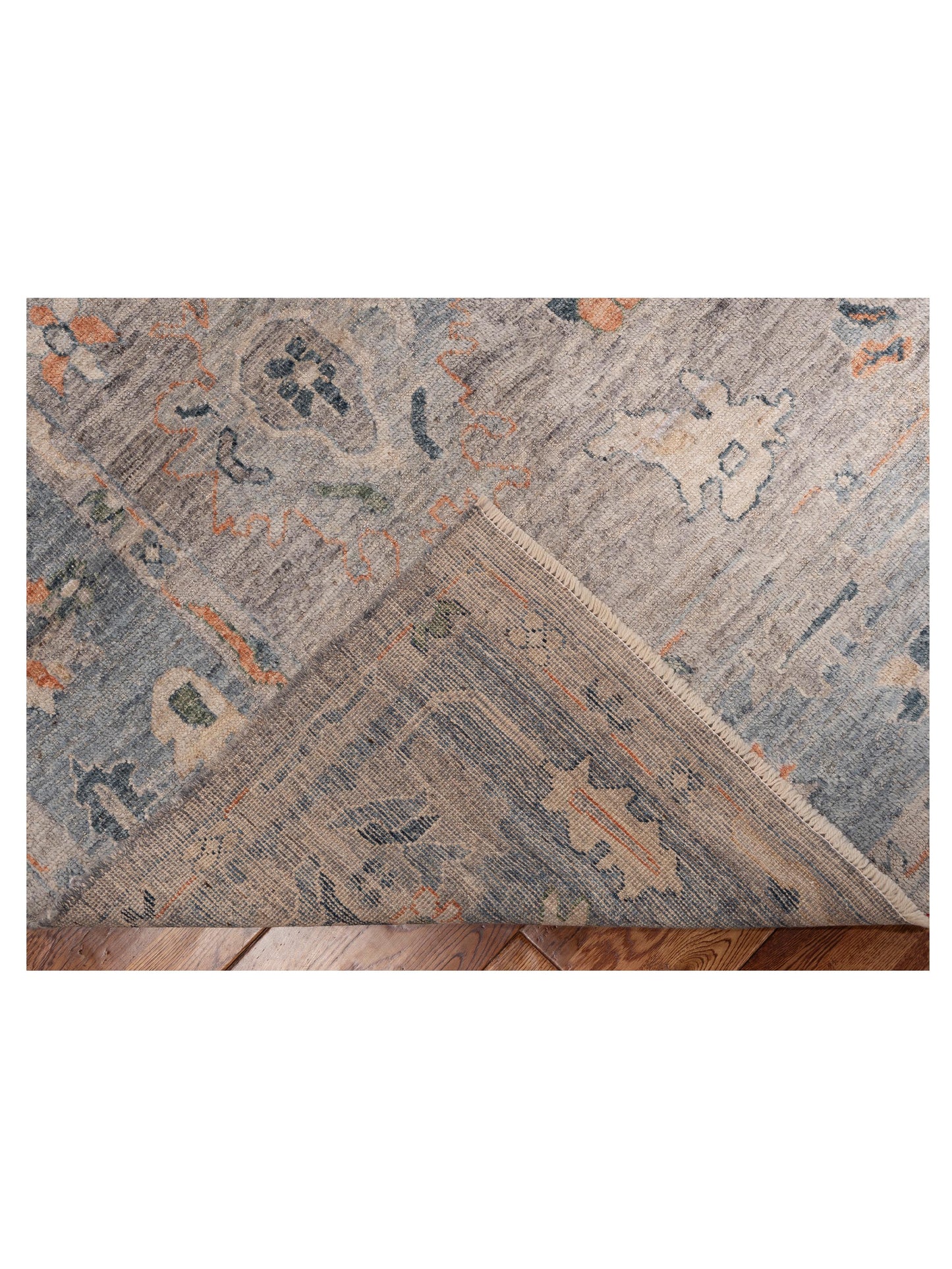 Angora Oushak 153793 Gray Gray 8.3x9.10 Hand Knotted Rug