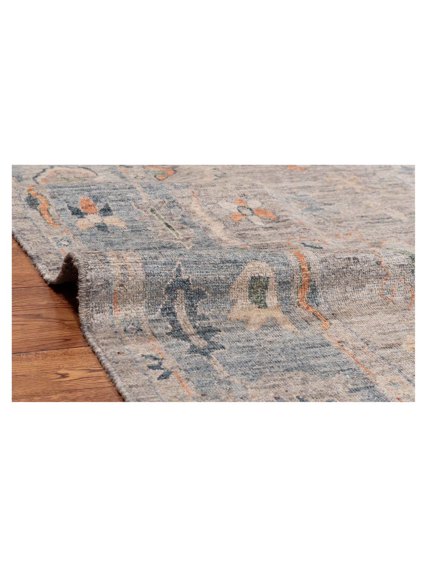 Angora Oushak 153793 Gray Gray 8.3x9.10 Hand Knotted Rug