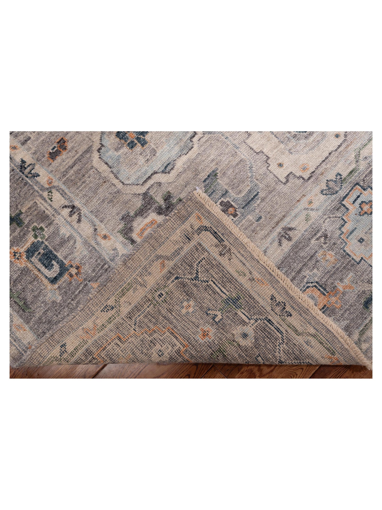 Angora Oushak 153795 Gray Gray 8.1x10.3 Hand Knotted Rug