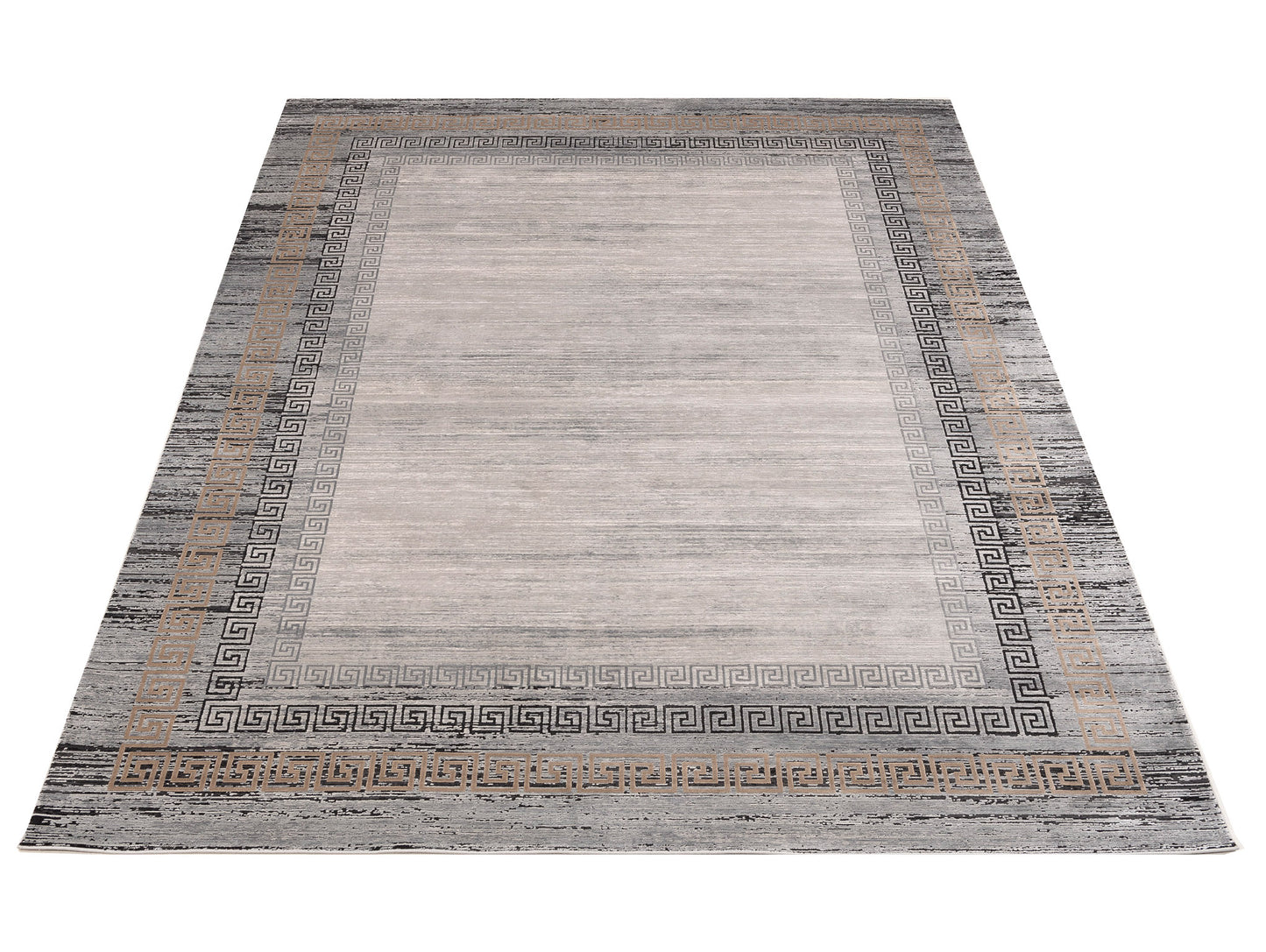 Palermo 153805 Silver Charcoal 8x11 Machine Made Rug