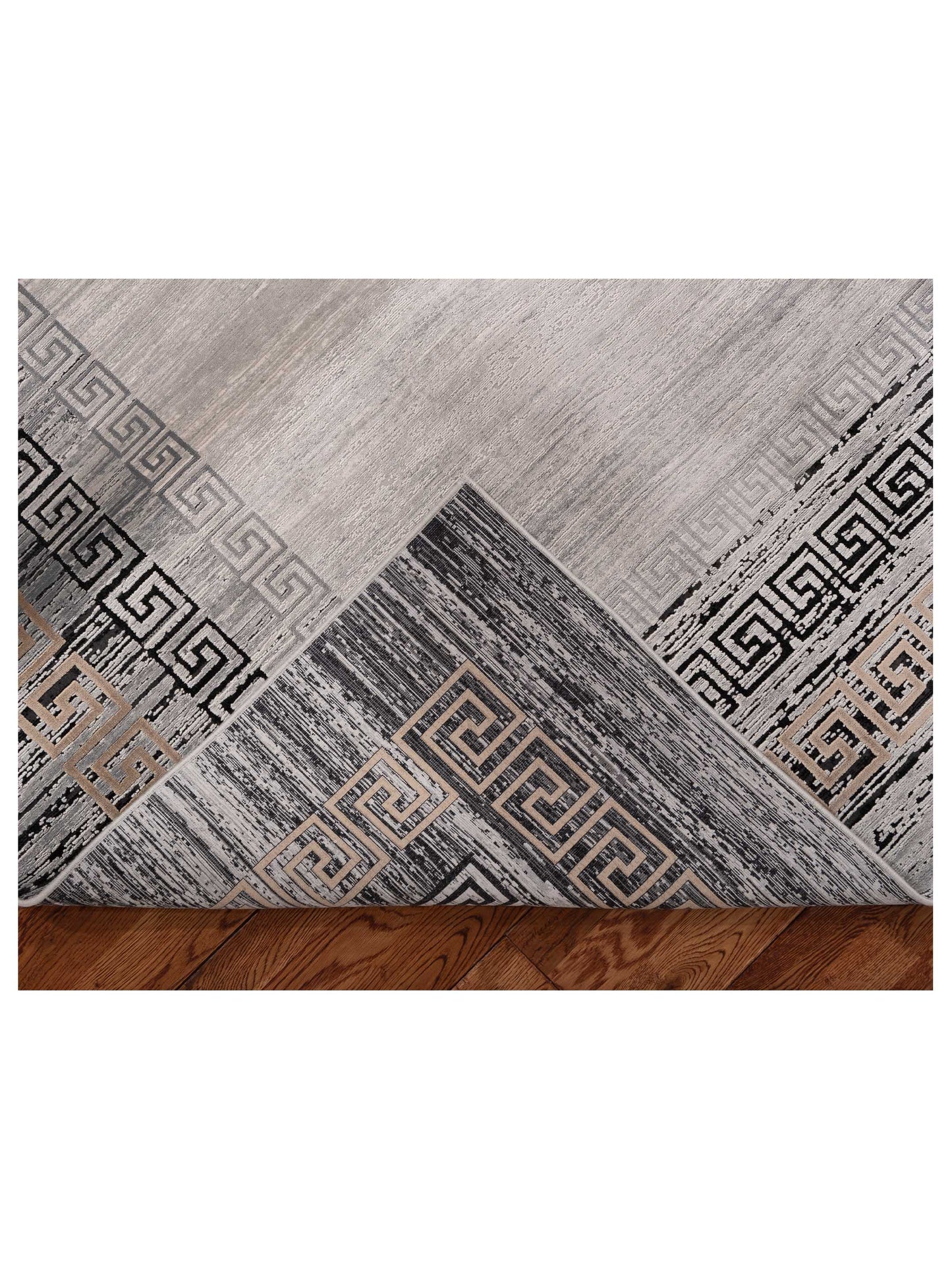 Palermo 153805 Silver Charcoal 8x11 Machine Made Rug