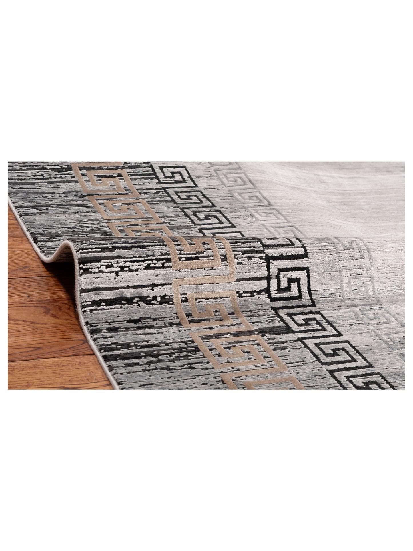 Palermo 153805 Silver Charcoal 8x11 Machine Made Rug