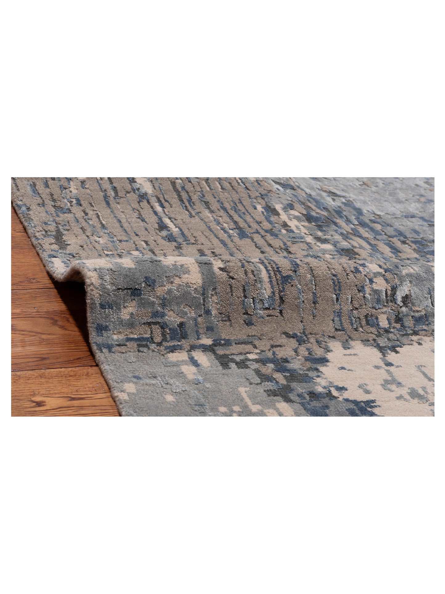 Tibetino 153845 Silver Blue 10x14.2 Hand Knotted Rug