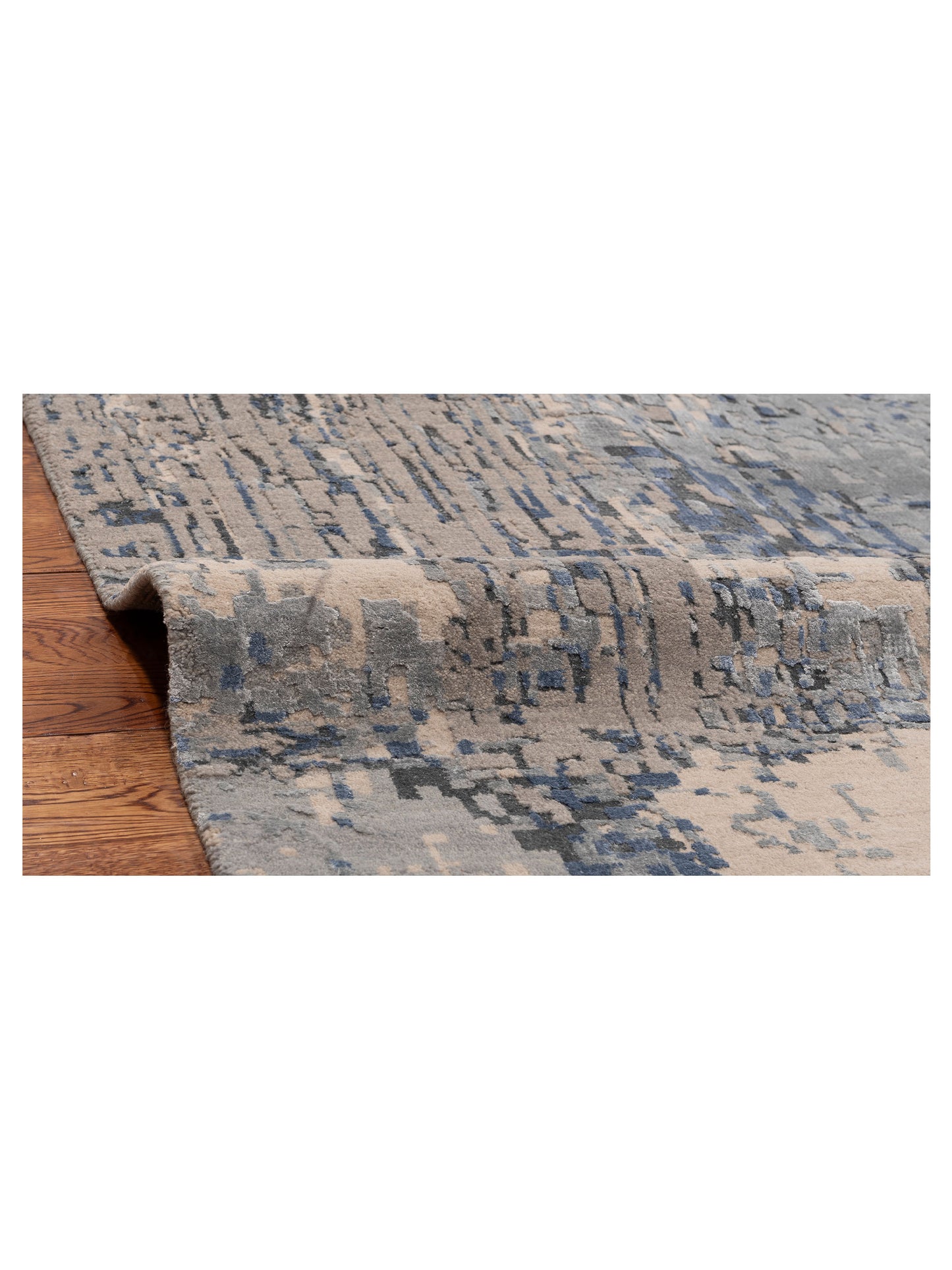 Tibetino 153853 Silver Blue 9x12 Hand Knotted Rug