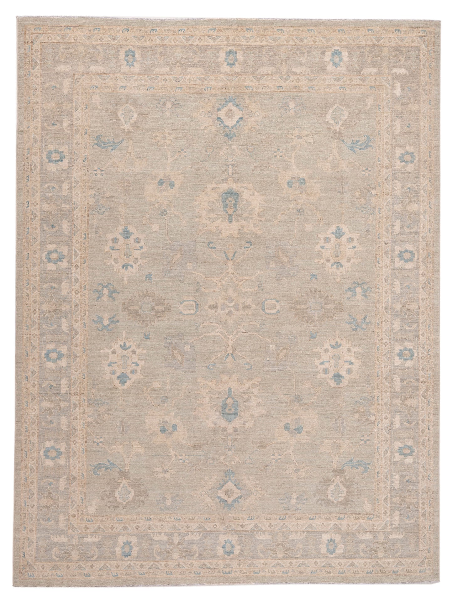 Nomad Laila Mint Light Gray Traditional