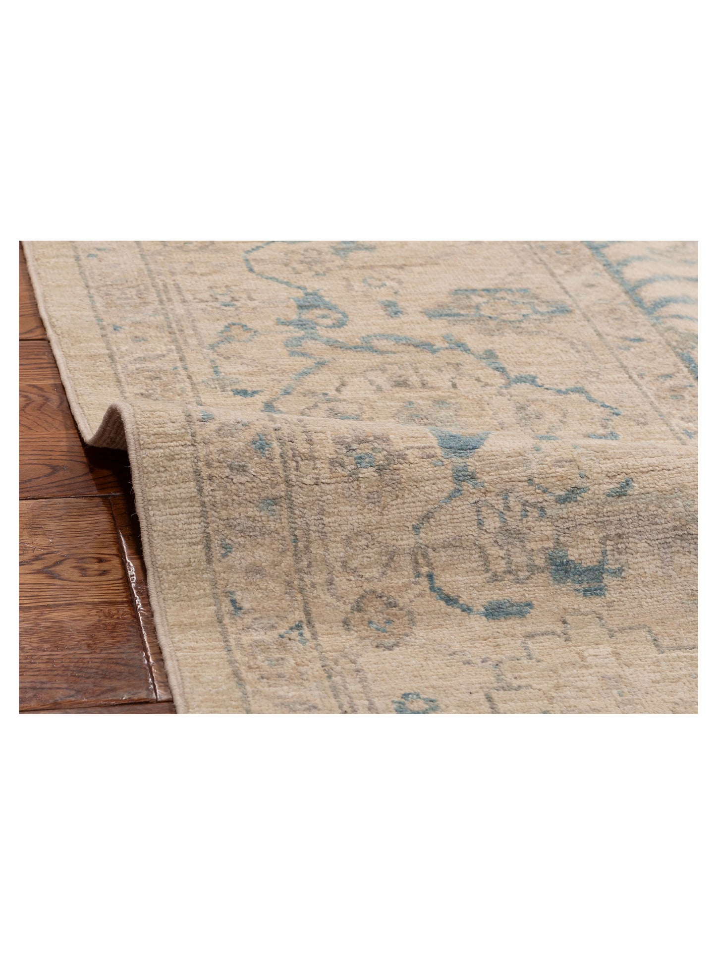 Laila 153941 Light Gray Light Gray 8x9.8 Hand Knotted Rug