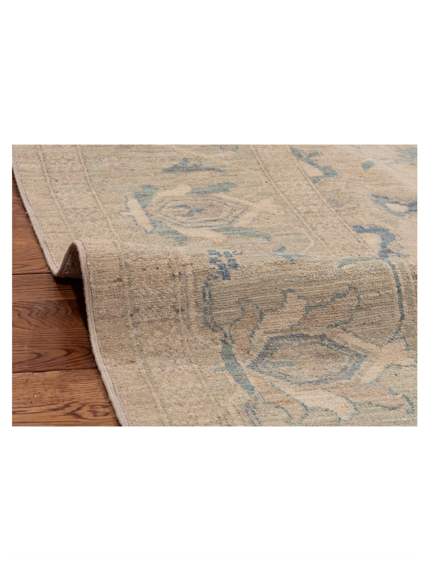 Laila 153942 Light Gray Mint 8.4x10 Hand Knotted Rug