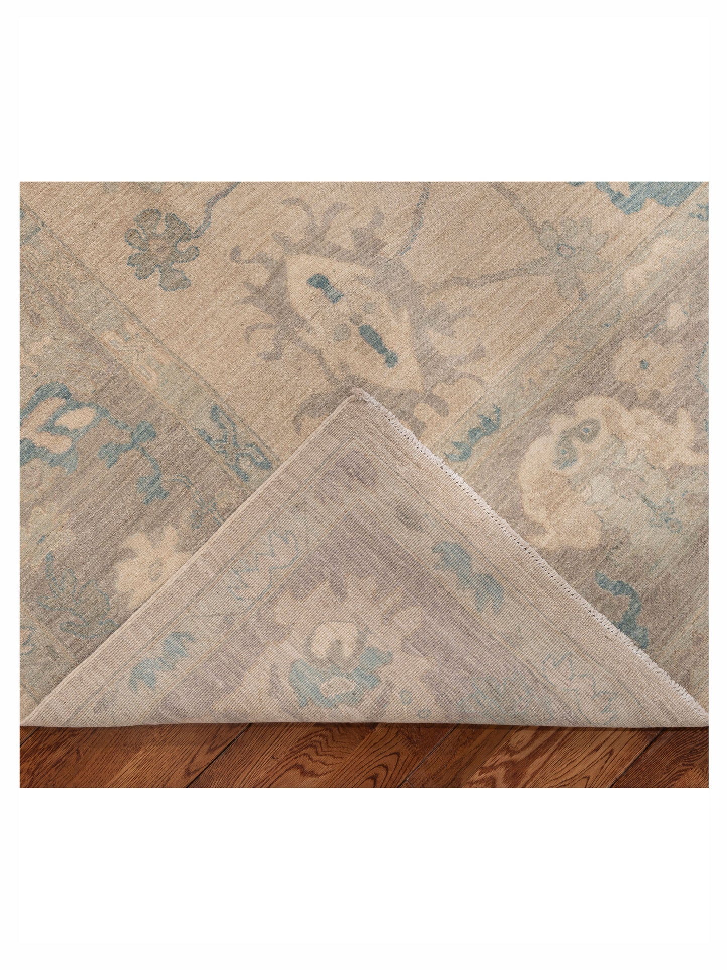 Laila 153943 Ivory Gray 8.11x11.3 Hand Knotted Rug