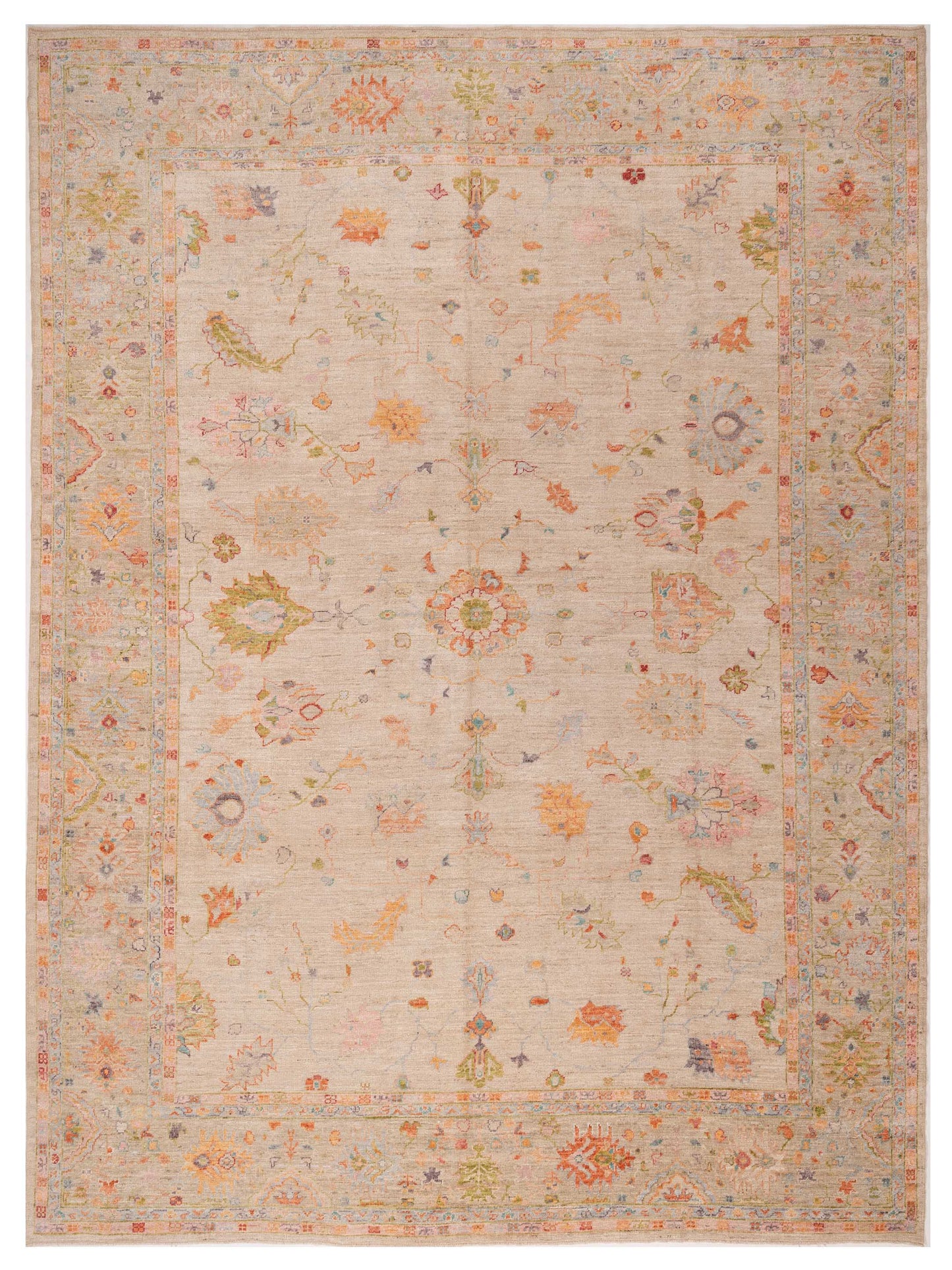 Anadol Angora Oushak Cream Brown Traditional