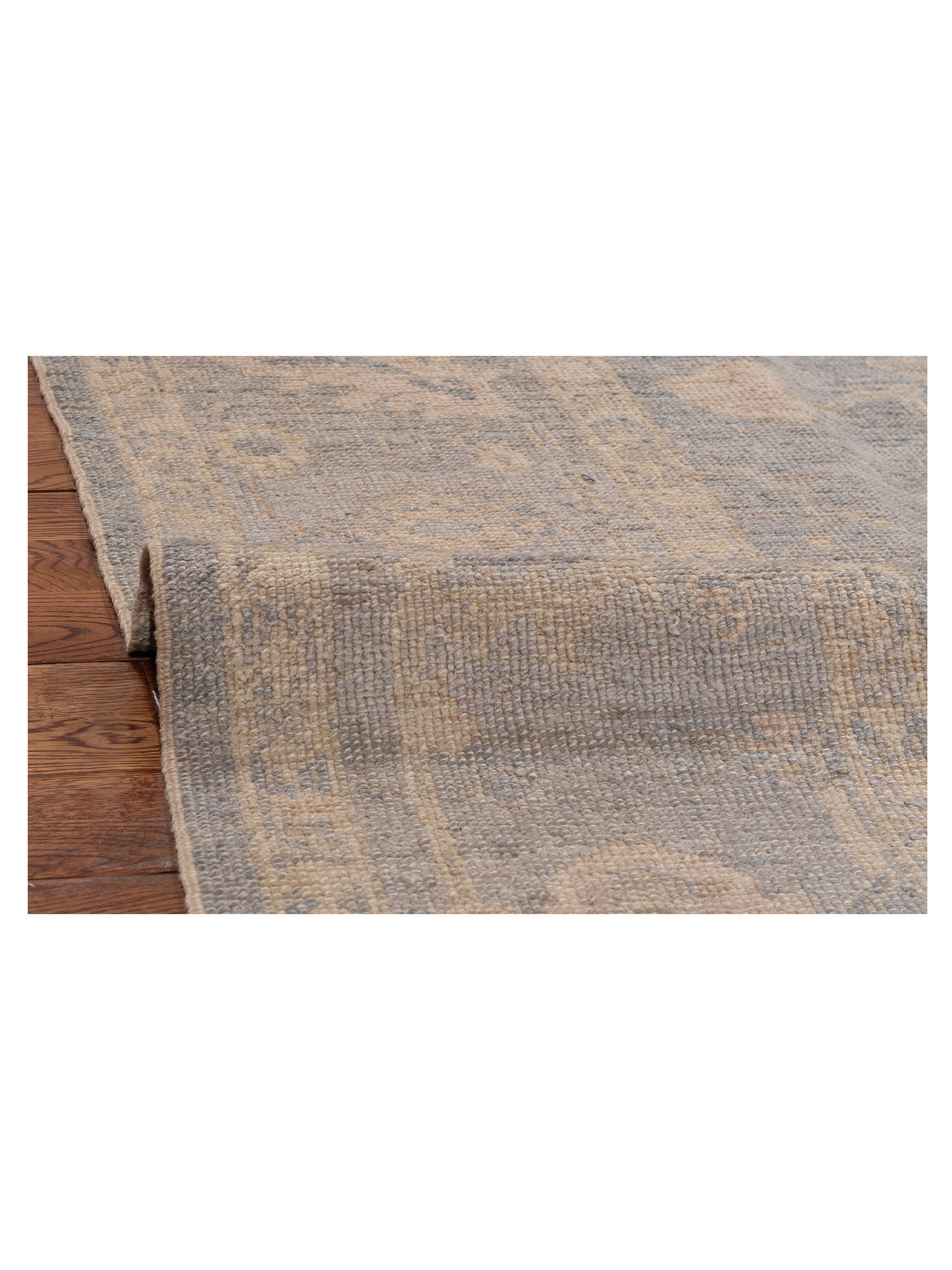 Angora Oushak 153967 Blue Gray 7.10x9.7 Hand Knotted Rug