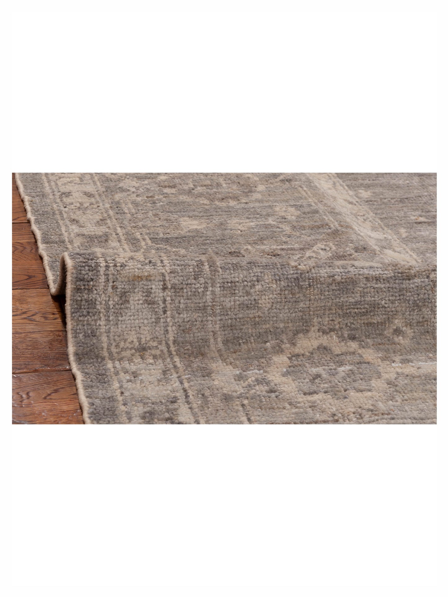 Angora Oushak 153973 Gray Gray 10x13 Hand Knotted Rug