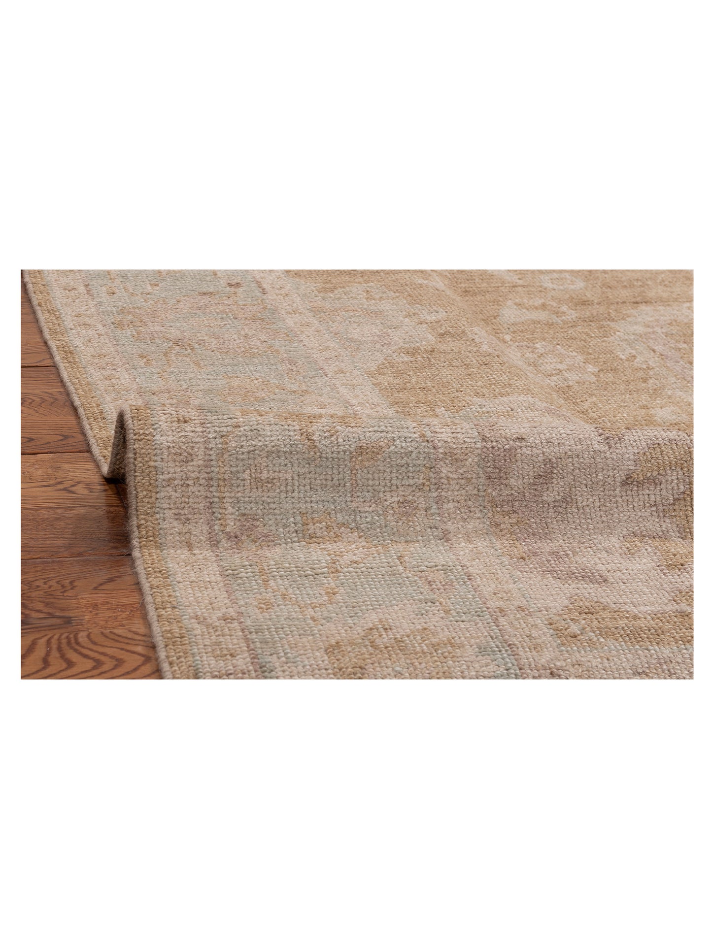 Angora Oushak 153982 Beige Silver 6.2x9.9 Hand Knotted Rug