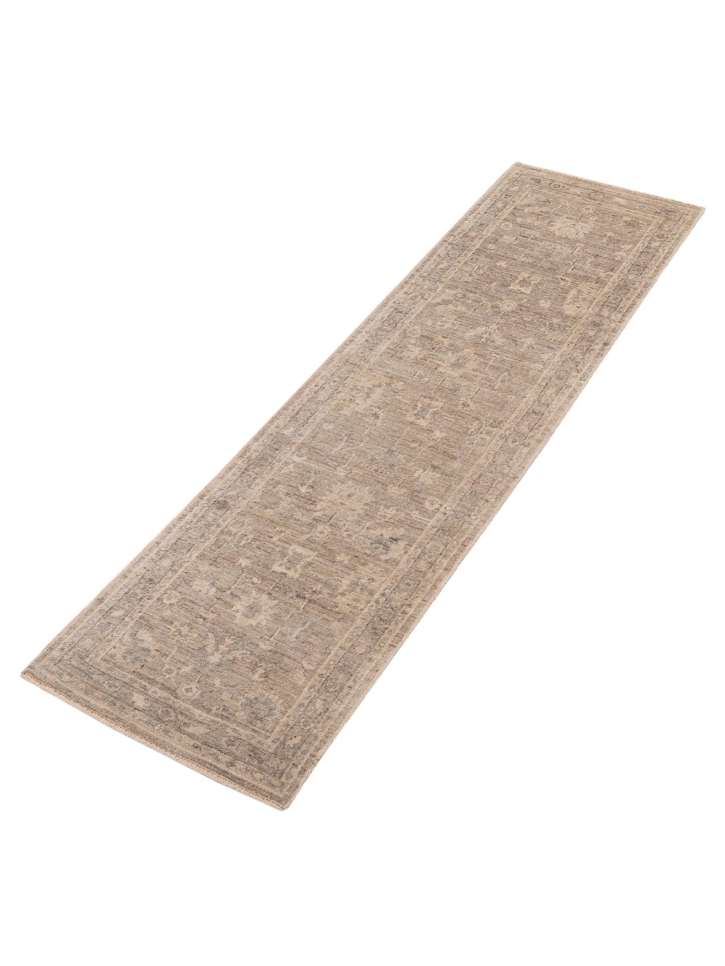Angora Oushak 153991 Gray Gray 2.7x9.2 Hand Knotted Rug
