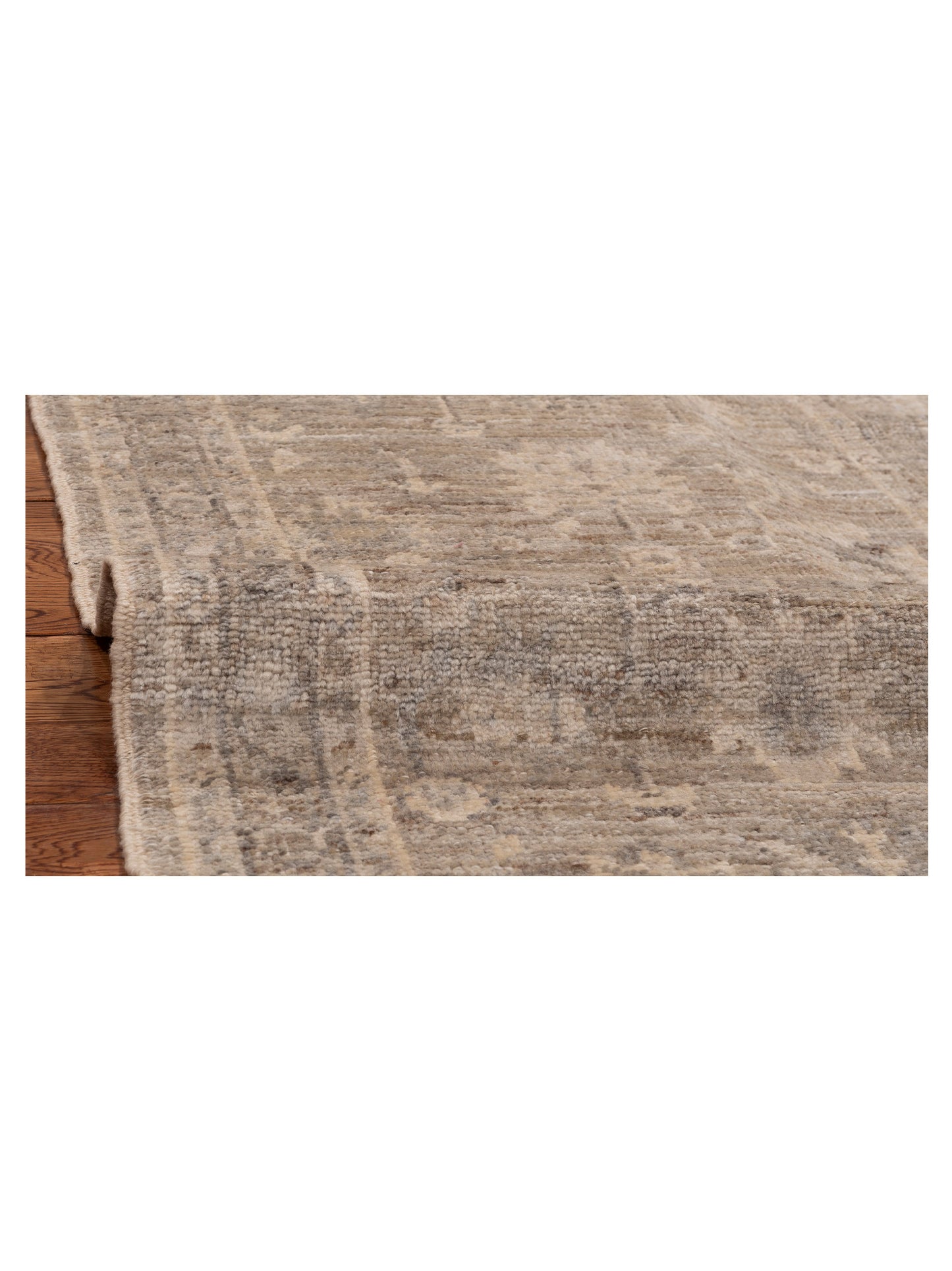 Angora Oushak 153991 Gray Gray 2.7x9.2 Hand Knotted Rug