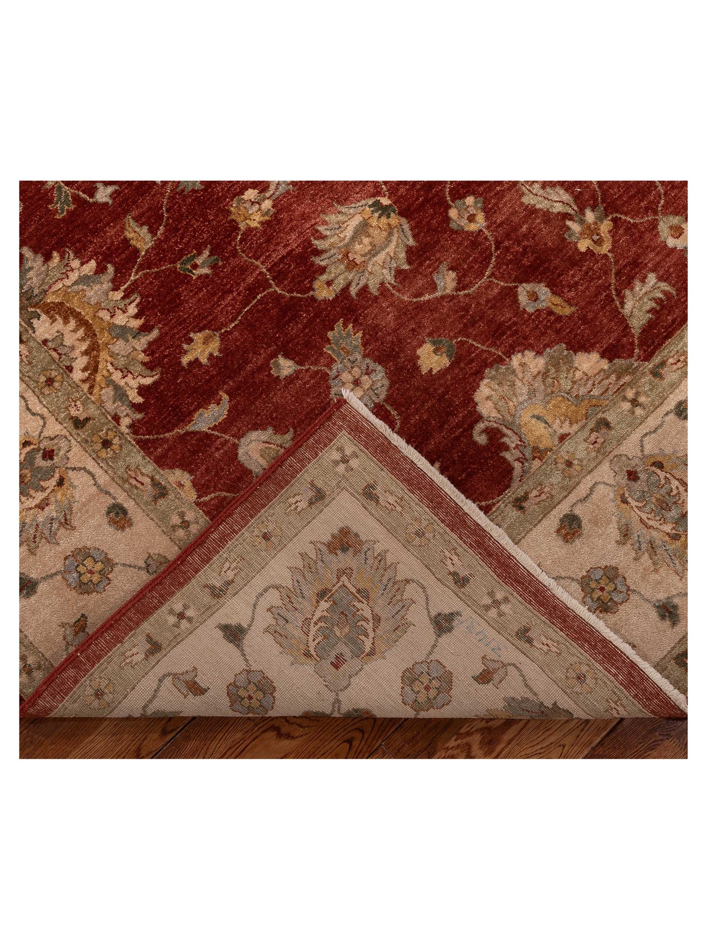 Ghazani 153997 Red Ivory 7.10x10.2 Hand Knotted Rug