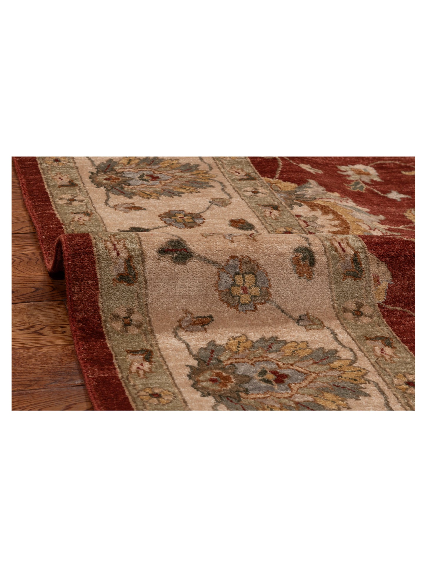 Ghazani 153997 Red Ivory 7.10x10.2 Hand Knotted Rug