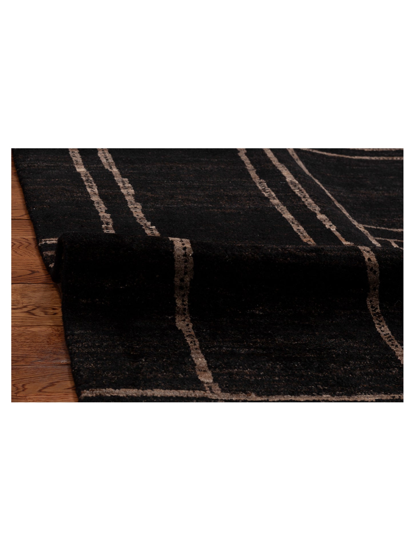 Tibetino 154006 Black Black 8x10.2 Hand Knotted Rug