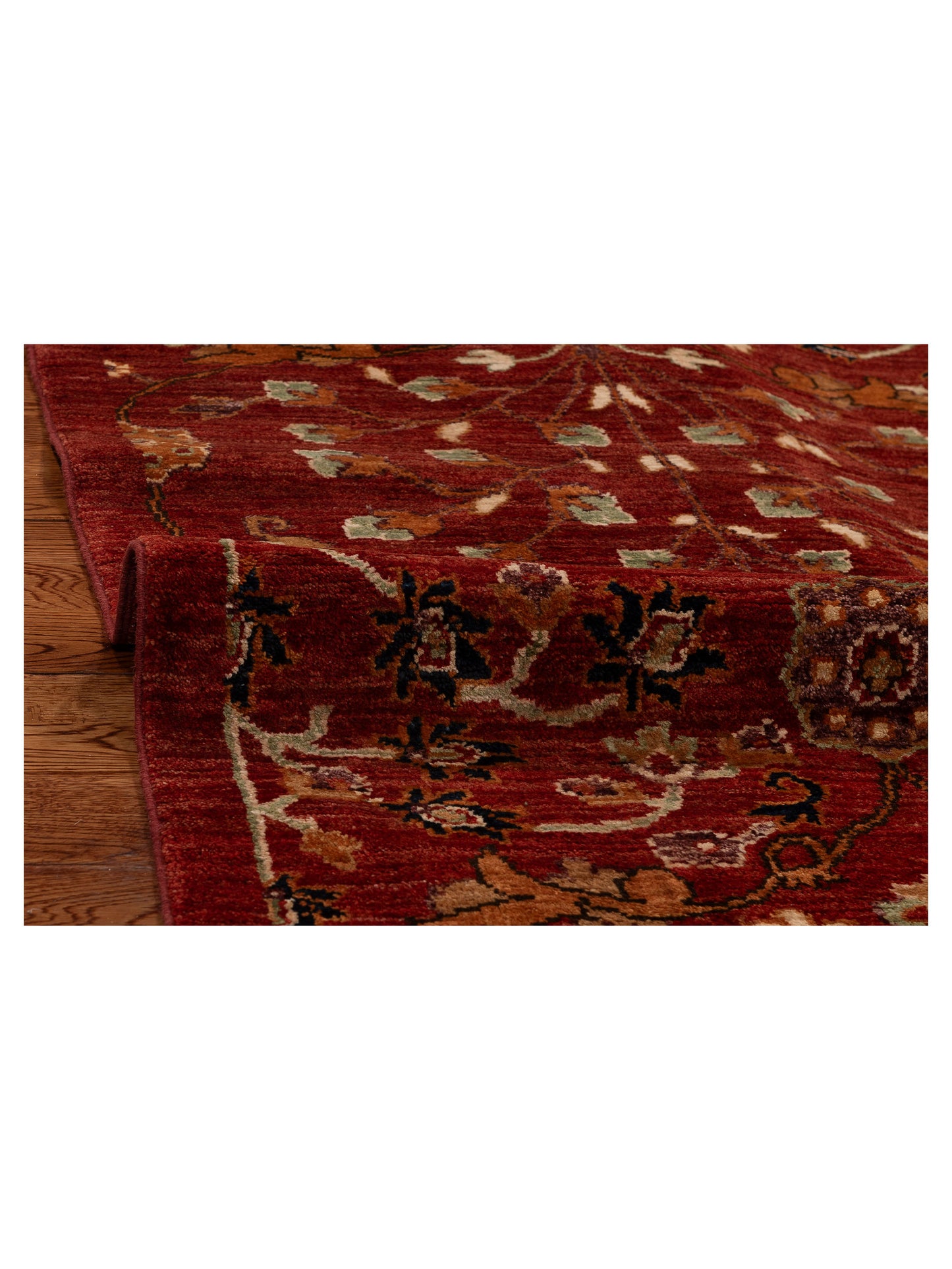 Akcha 154016 Red Red 5x6.6 Hand Knotted Rug