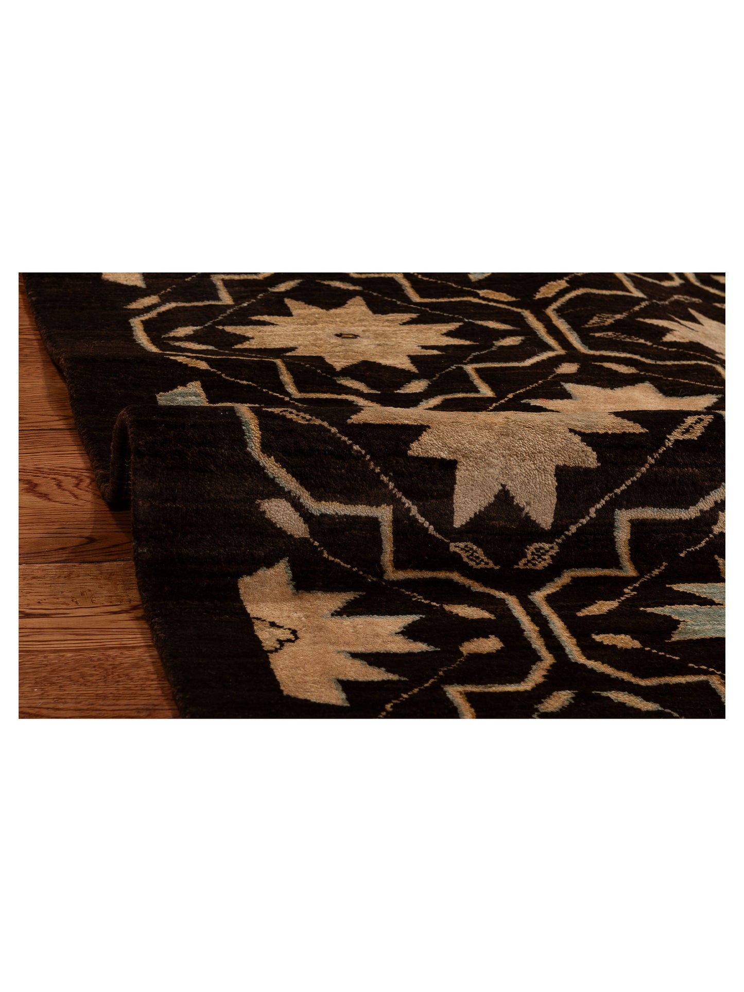 Tibetino 154017 Brown Brown 5x6.11 Hand Knotted Rug