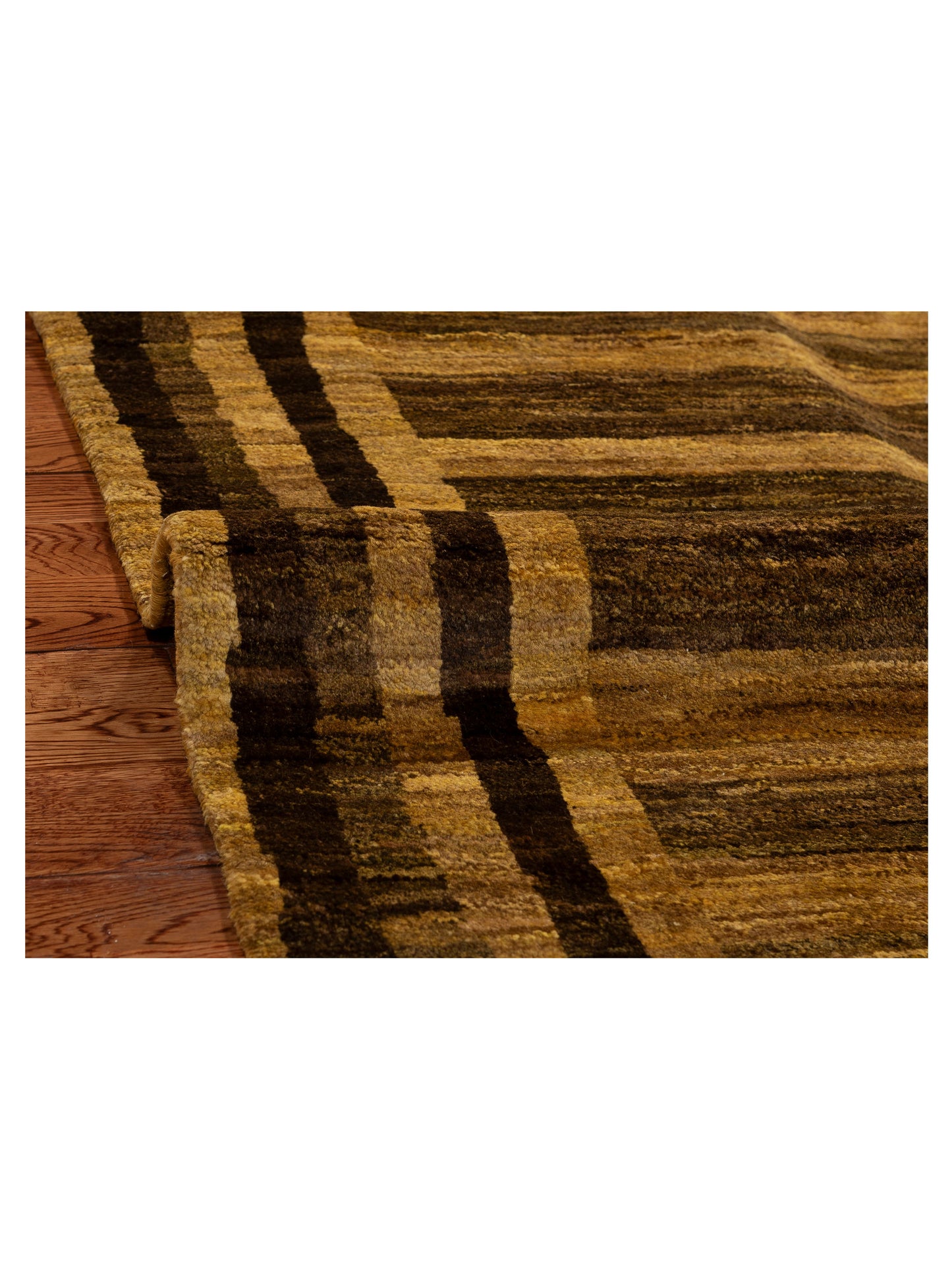 Tibetino 154020 Gold Brown 5x8.6 Hand Knotted Rug