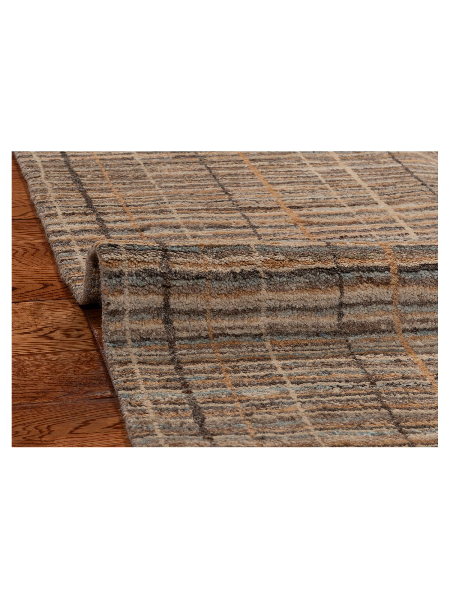 Tibetino 154022 Brown Gray 5.5x7.8 Hand Knotted Rug