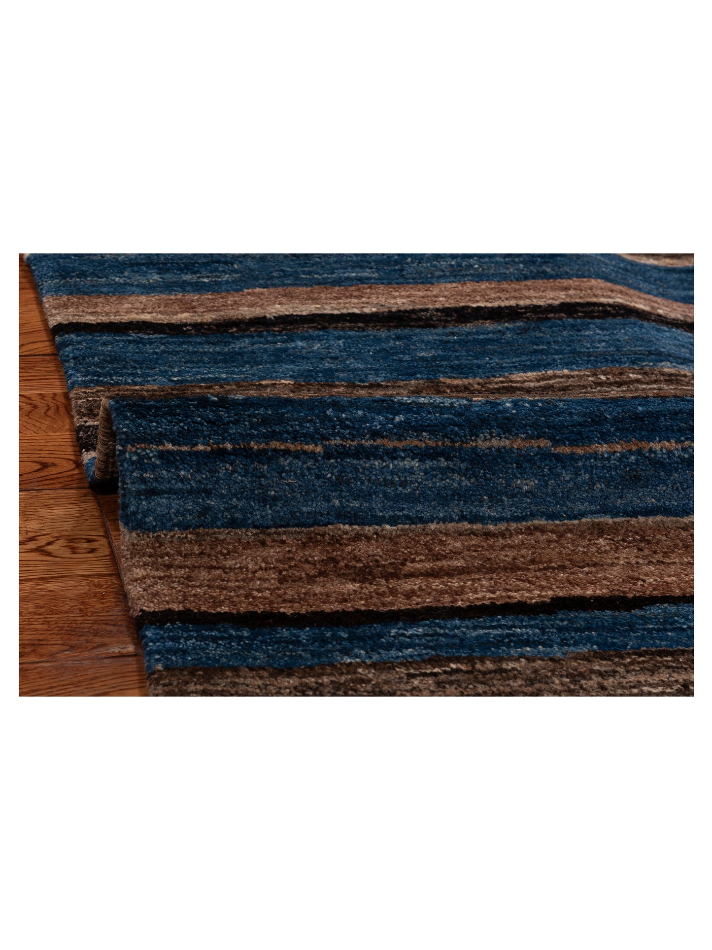 Tibetino 154025 Blue Brown 5.4x8.3 Hand Knotted Rug