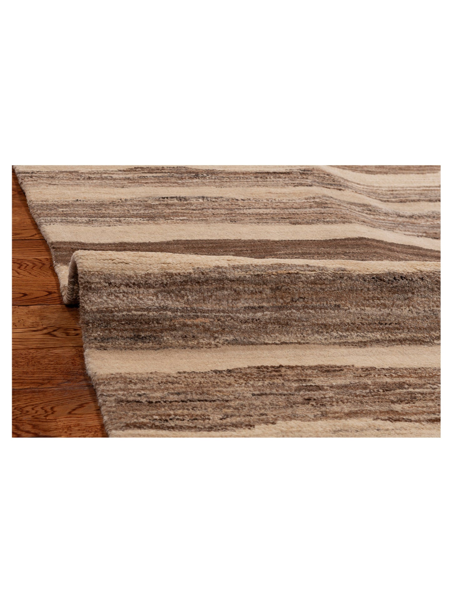 Tibetino 154027 Brown Ivory 6.5x8.3 Hand Knotted Rug