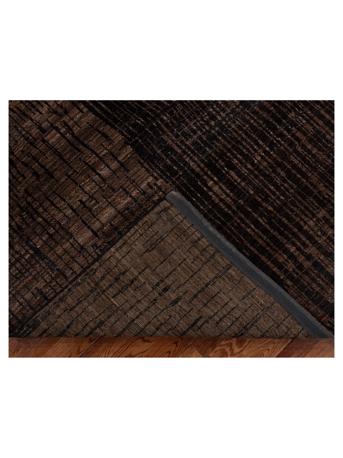 Tibetino 154029 Black Brown 4.5x6.1 Hand Knotted Rug