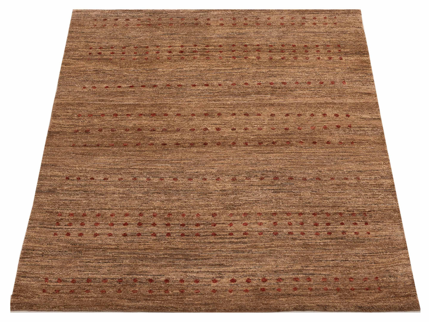 Tibetino 154030 Brown Brown 4.5x6.1 Hand Knotted Rug