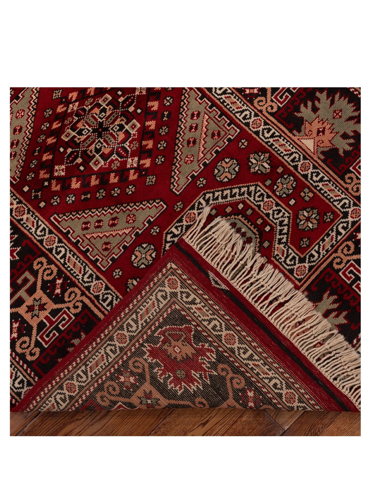 Turkish Shirwan 154036 Red Black 3.10x5.6 Hand Knotted Rug