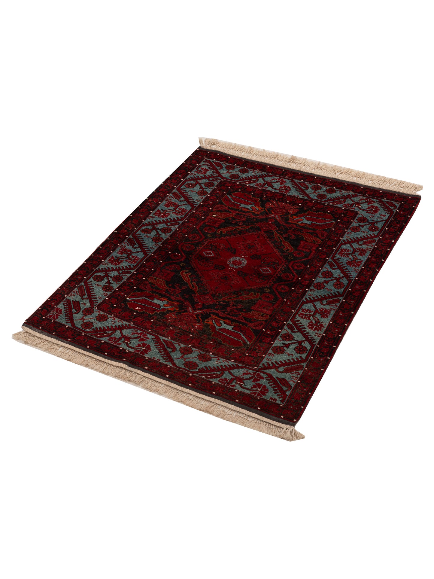 Turkish Shirwan 154046 Black Blue 4.1x5.3 Hand Knotted Rug