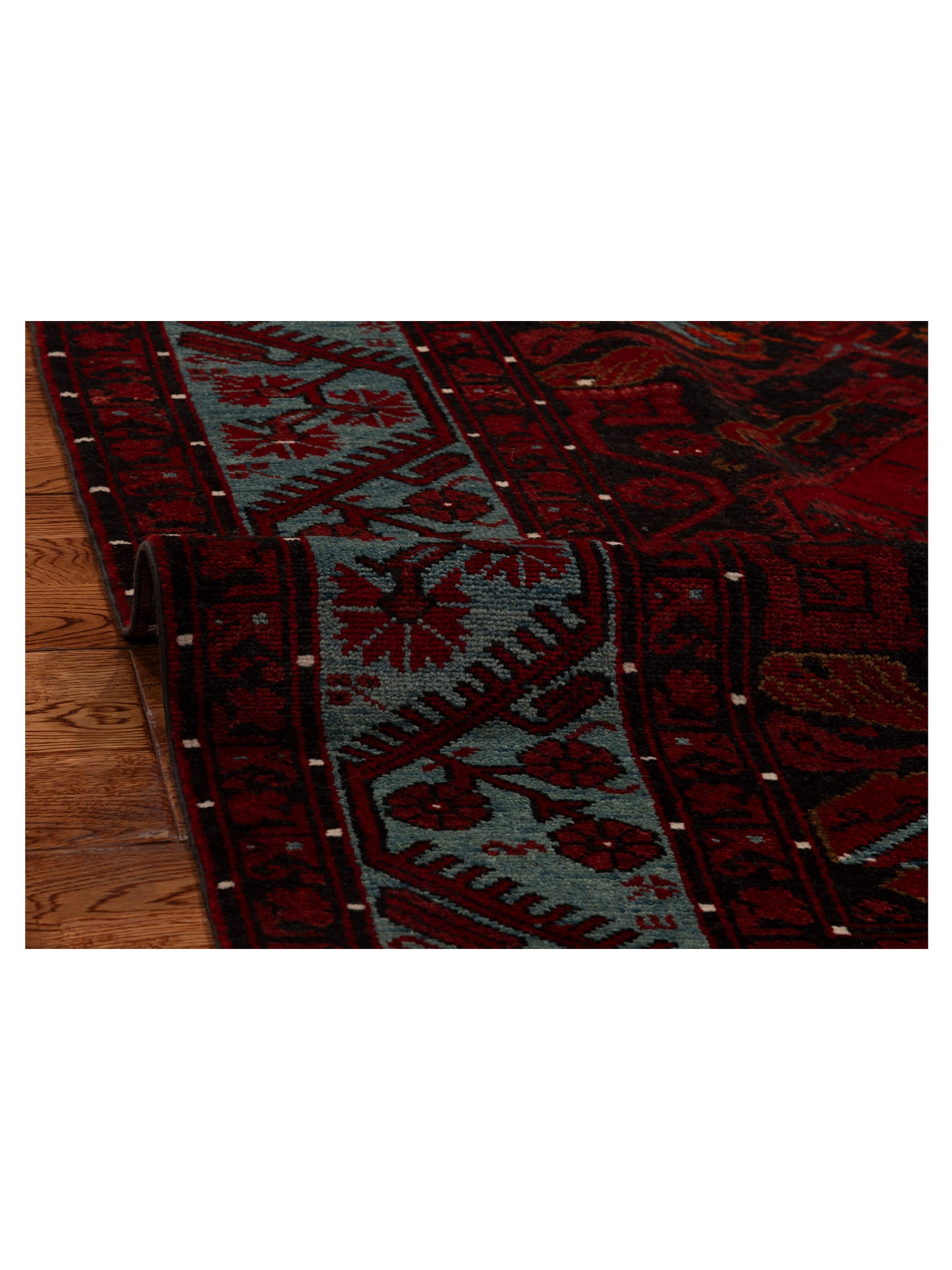 Turkish Shirwan 154046 Black Blue 4.1x5.3 Hand Knotted Rug