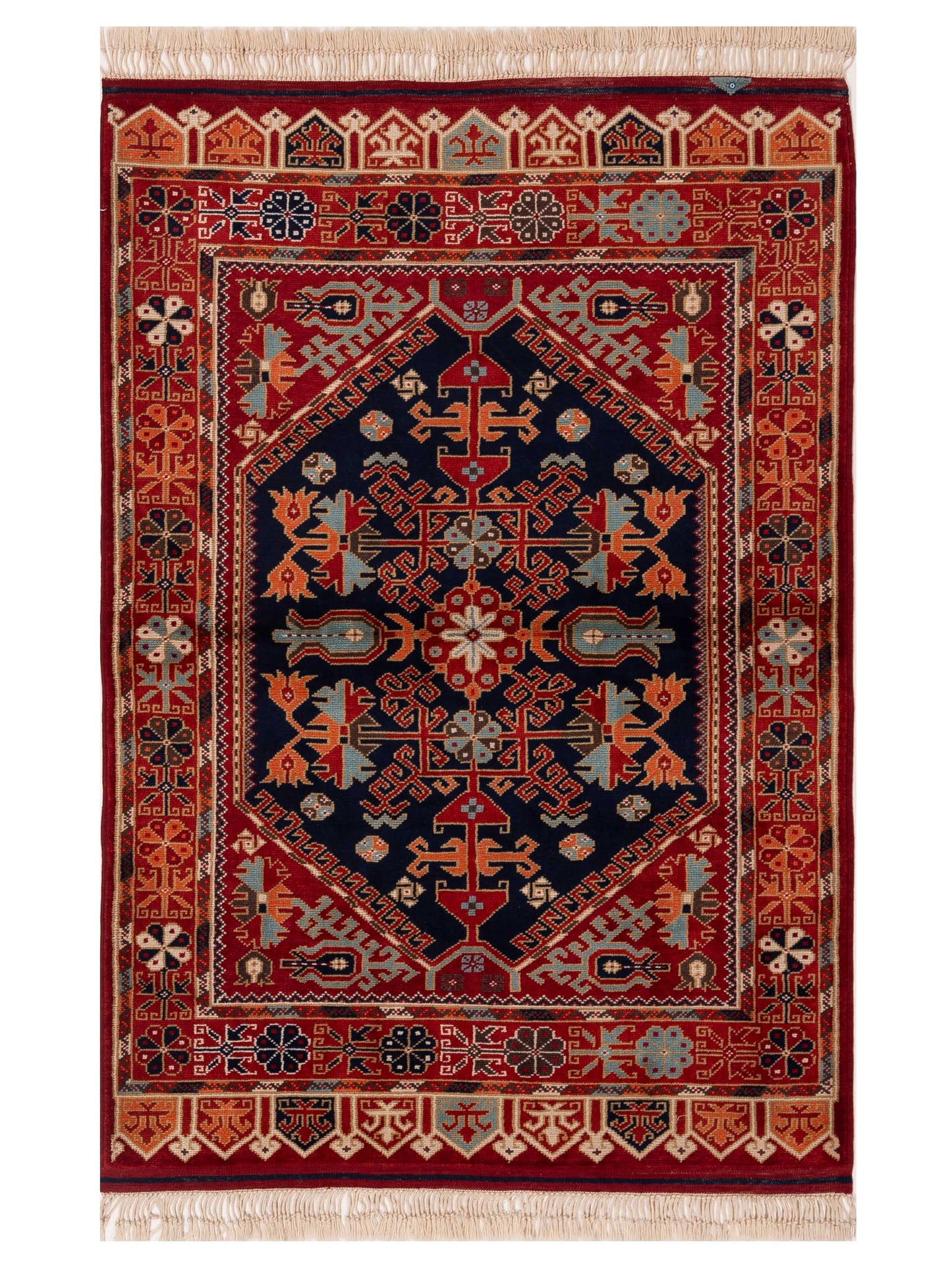 Pasha Turkish Shirwan Navy Red Transitional