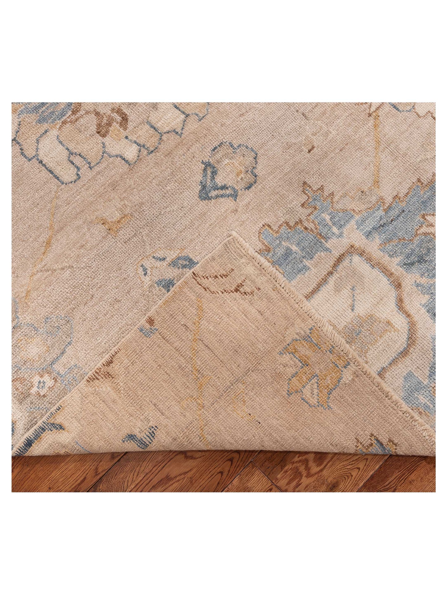 Angora Oushak 154052 Beige Beige 9.5x12 Hand Knotted Rug