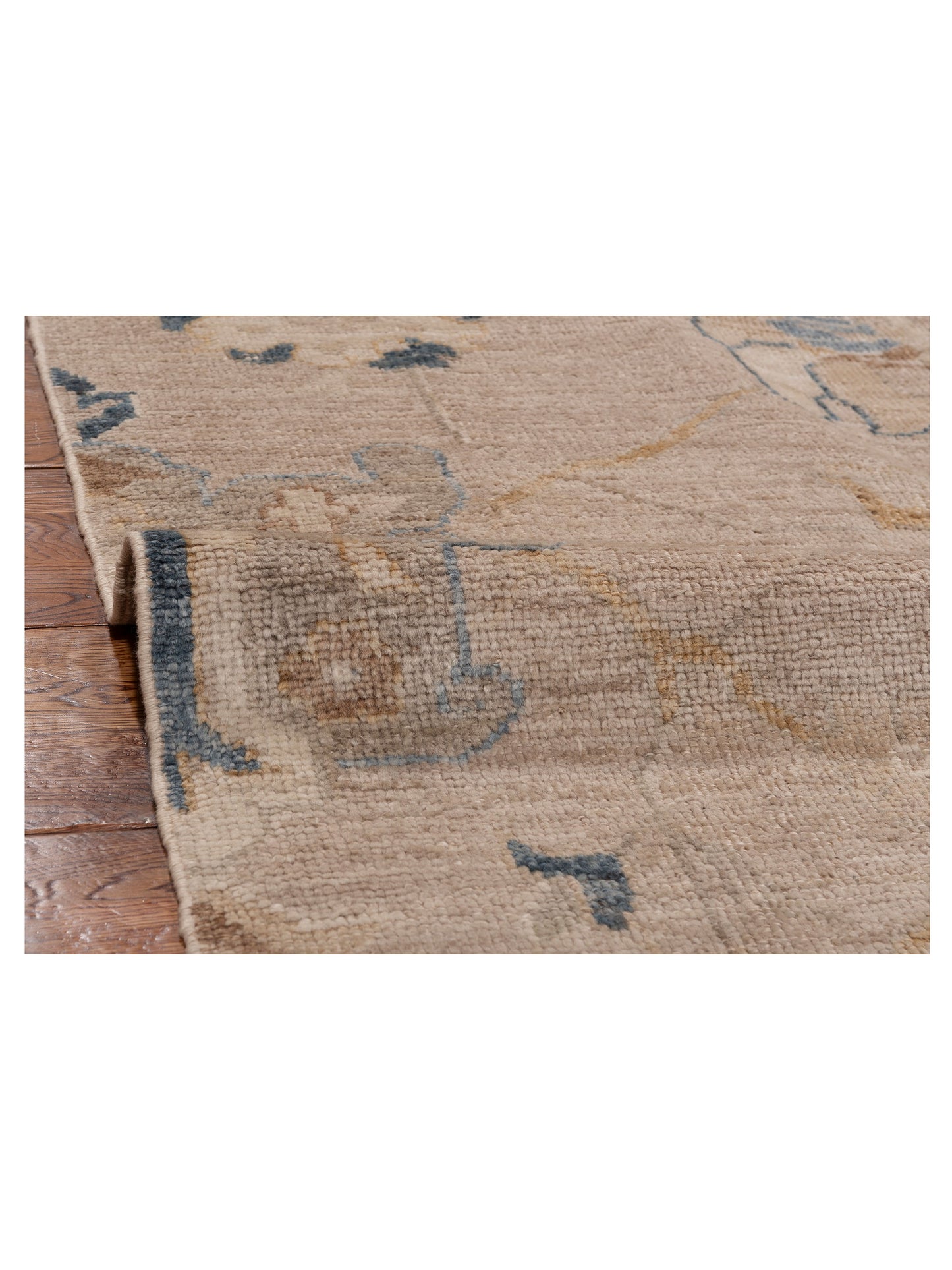 Angora Oushak 154052 Beige Beige 9.5x12 Hand Knotted Rug