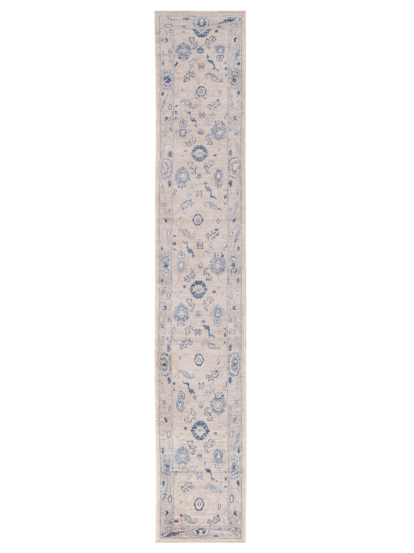 Anadol Angora Oushak  Ivory Blue Traditional