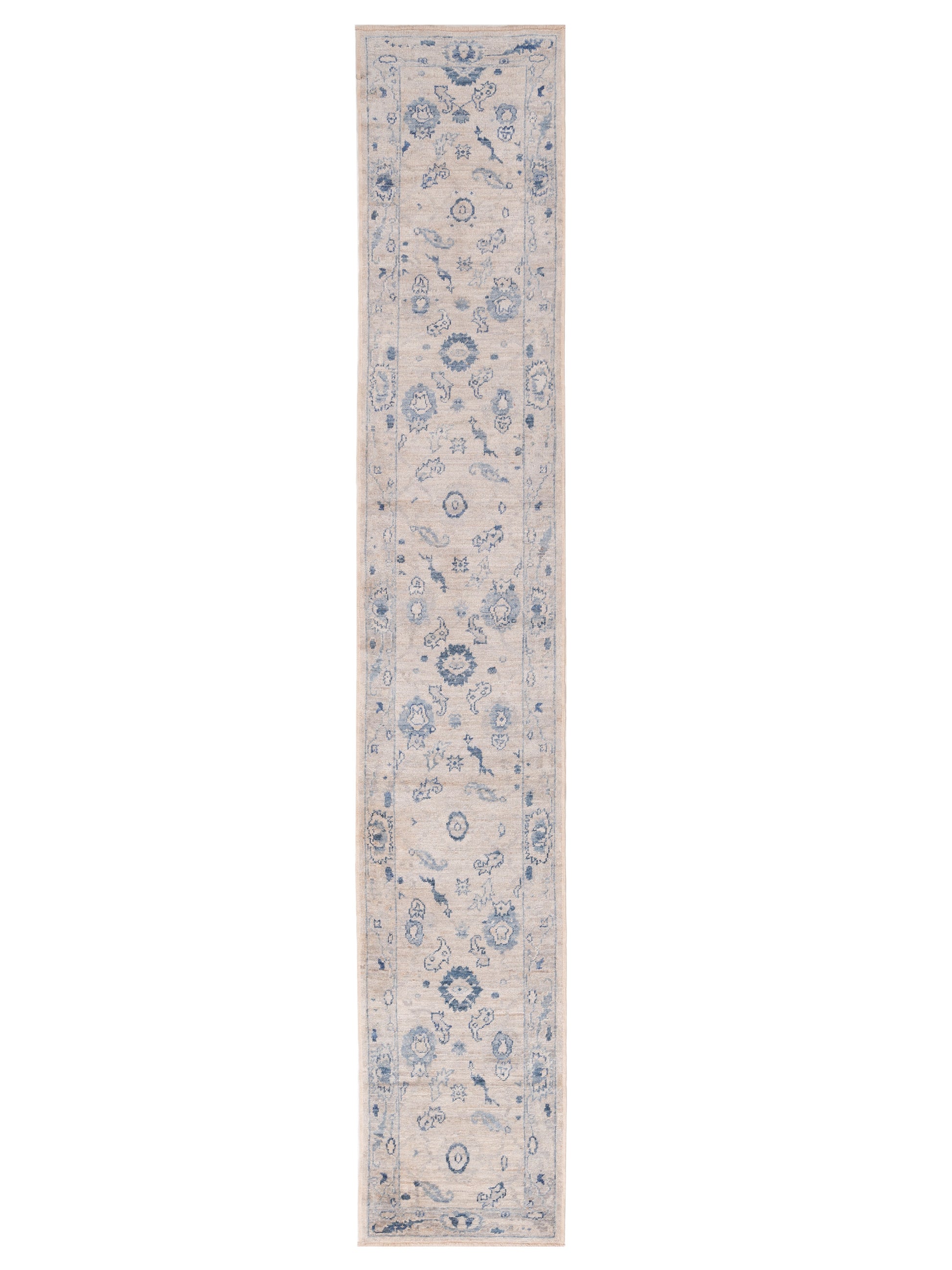 Anadol Angora Oushak  Ivory Blue Traditional