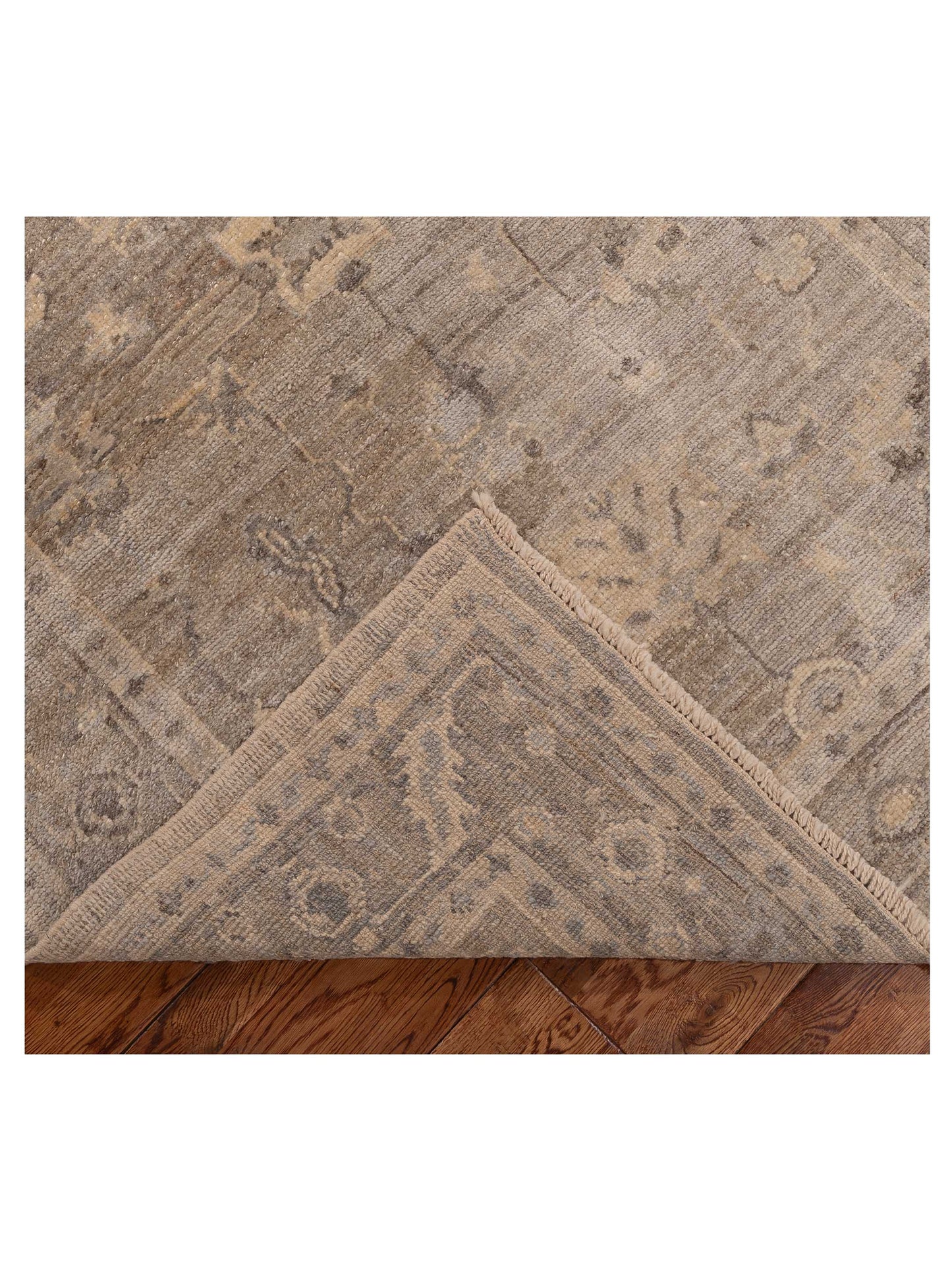 Angora Oushak 154054 Gray Gray 4.5x11.9 Hand Knotted Rug