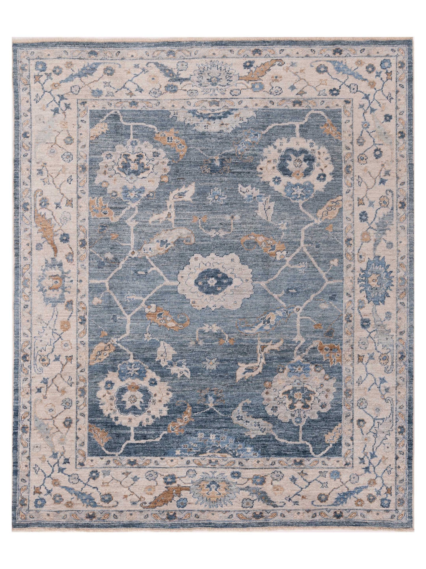 Anadol Angora Oushak  Blue Ivory Traditional