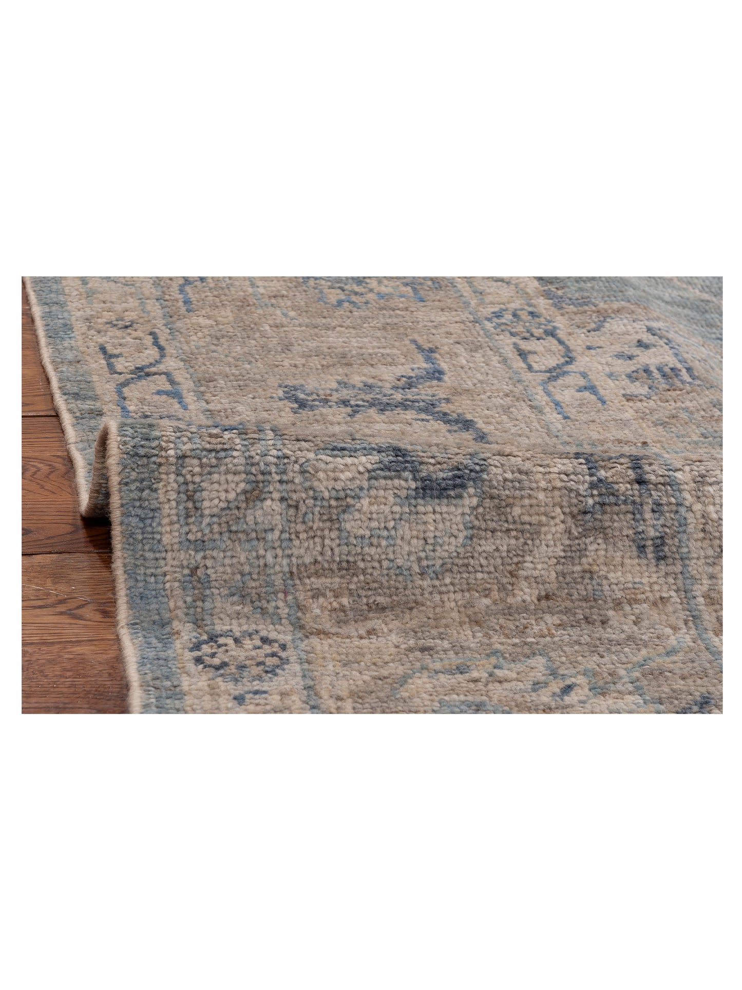 Angora Oushak 154074 Blue Gray 8.5x9.10 Hand Knotted Rug