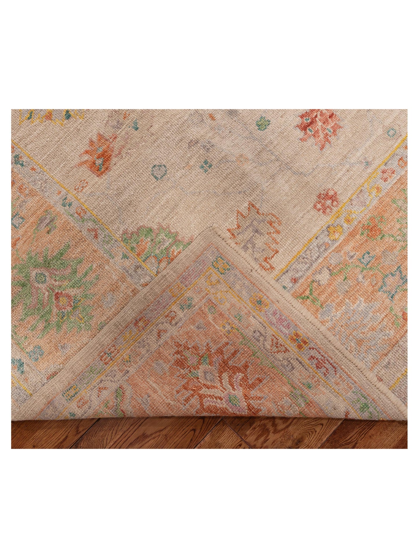 Angora Oushak 154078 Beige Salmon 9x11.7 Hand Knotted Rug