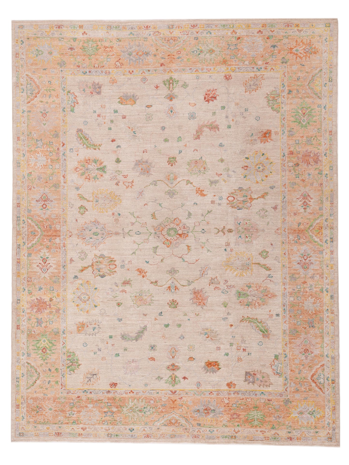 Anadol Angora Oushak Beige Salmon Traditional