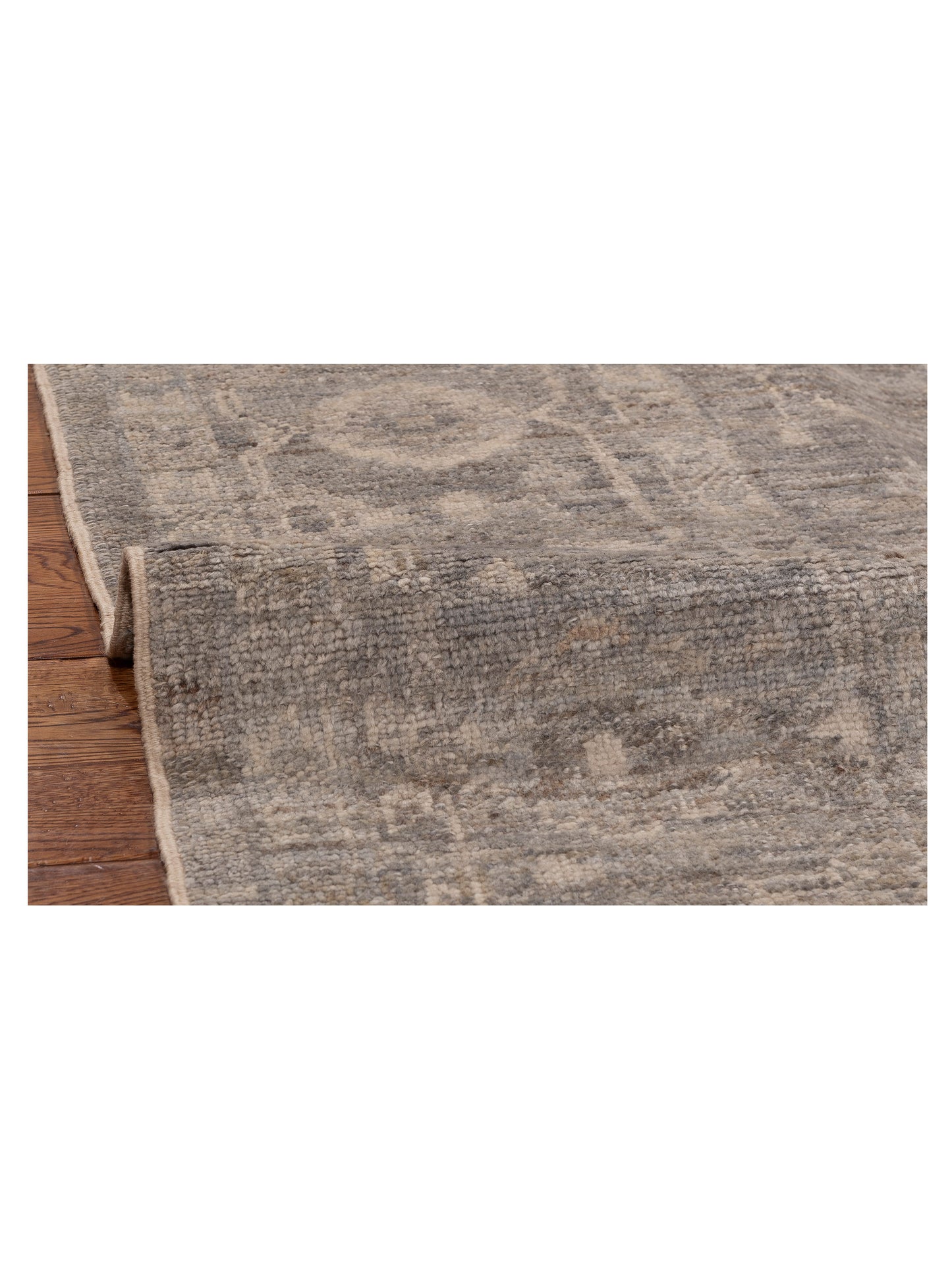 Angora Oushak 154079 Gray Gray 8.1x9.10 Hand Knotted Rug