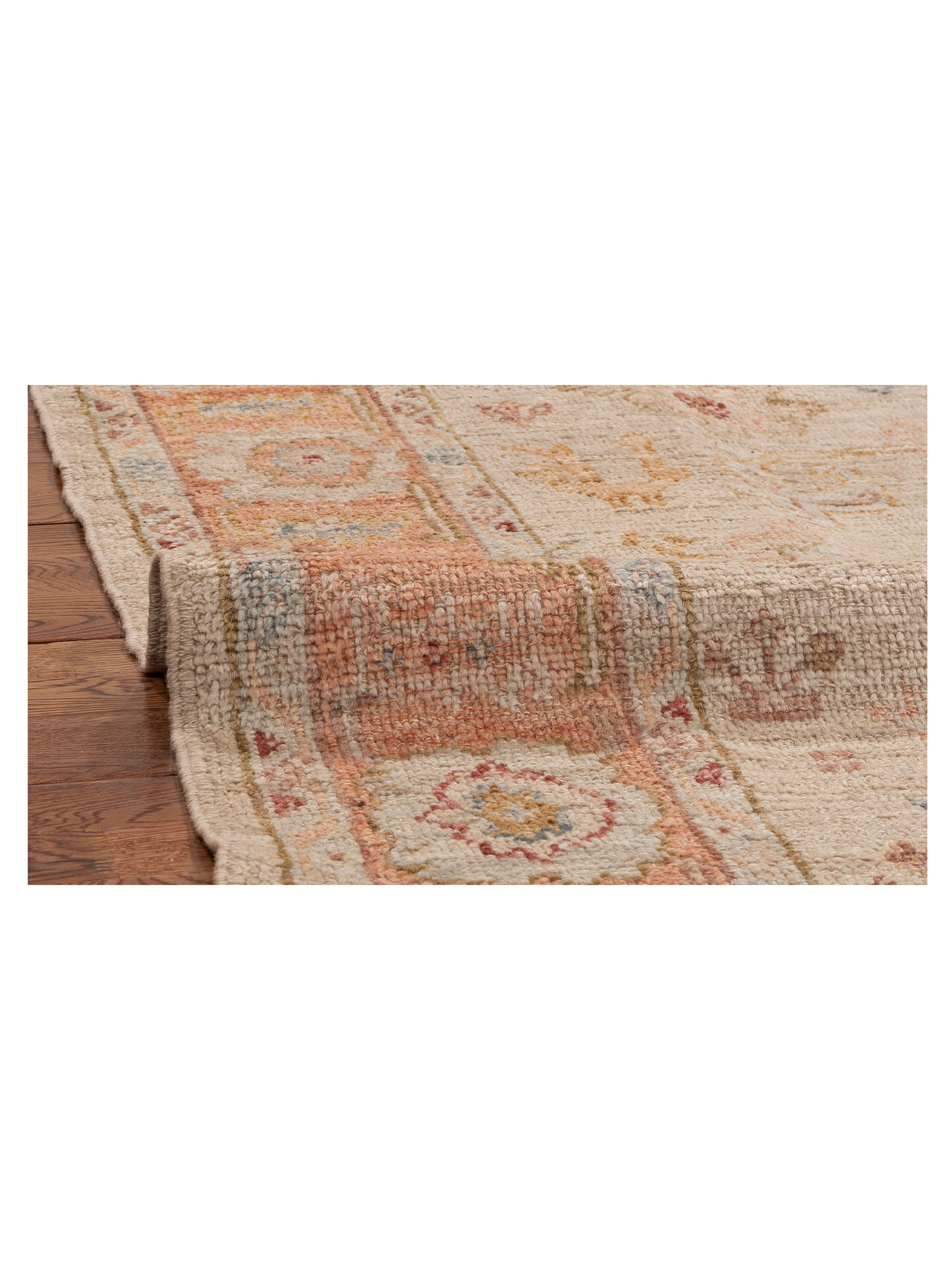 Angora Oushak 154086 Beige Pink 4.11x7.2 Hand Knotted Rug