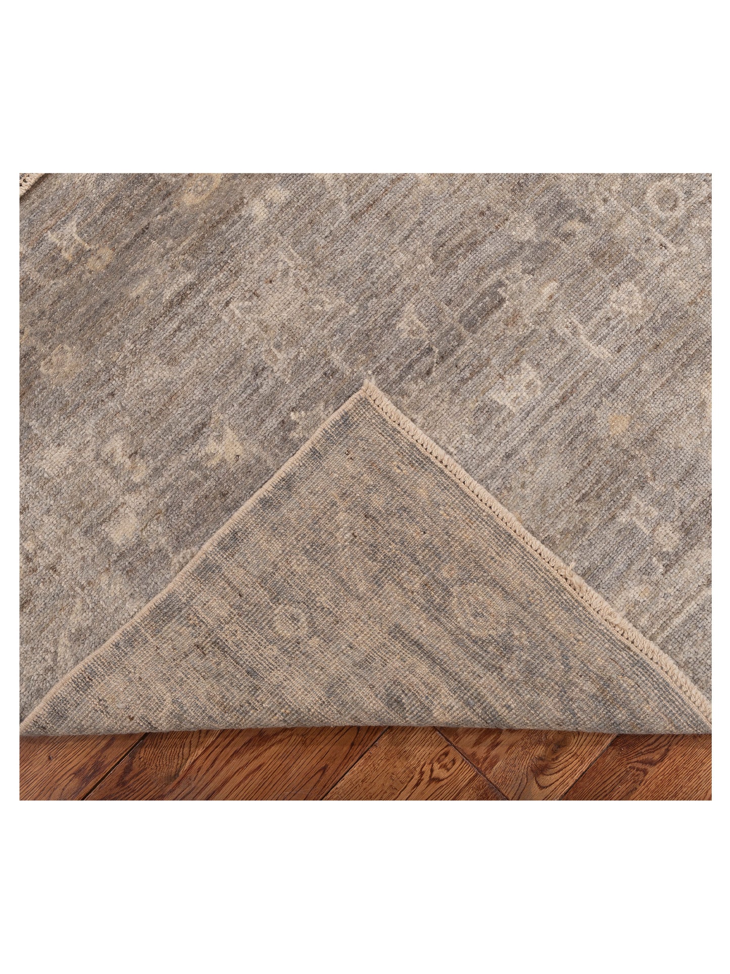 Angora Oushak 154088 Gray Gray 3.10x11.1 Hand Knotted Rug