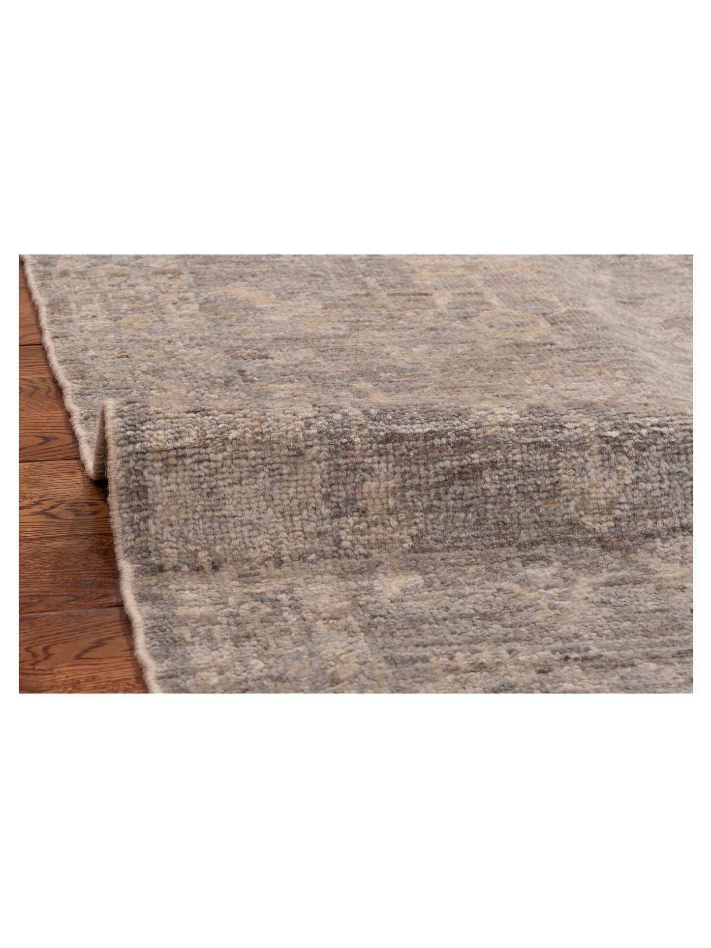Angora Oushak 154090 Gray Gray 2.7x9.1 Hand Knotted Rug